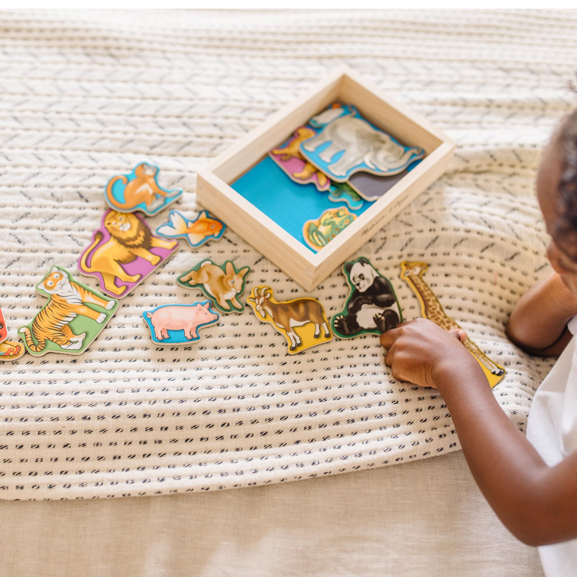 Melissa & Doug Wooden Animal Magnets - Educational Toy for Kids 2+ 10