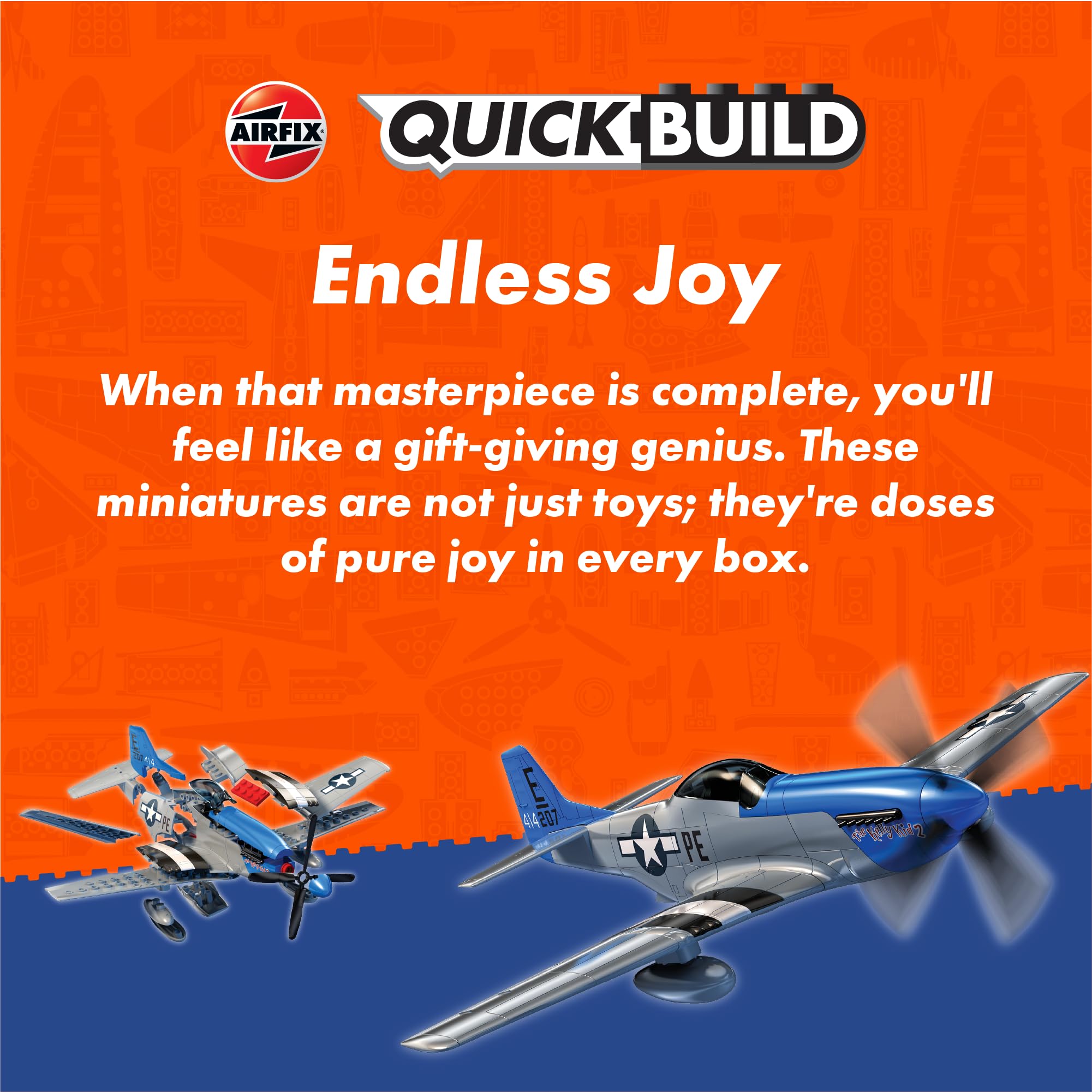 Airfix QUICKBUILD D-Day Spitfire-Modellbausatz – Zusammensteckbares Plastikflugzeug für Kinder ab 5 Jahren 3