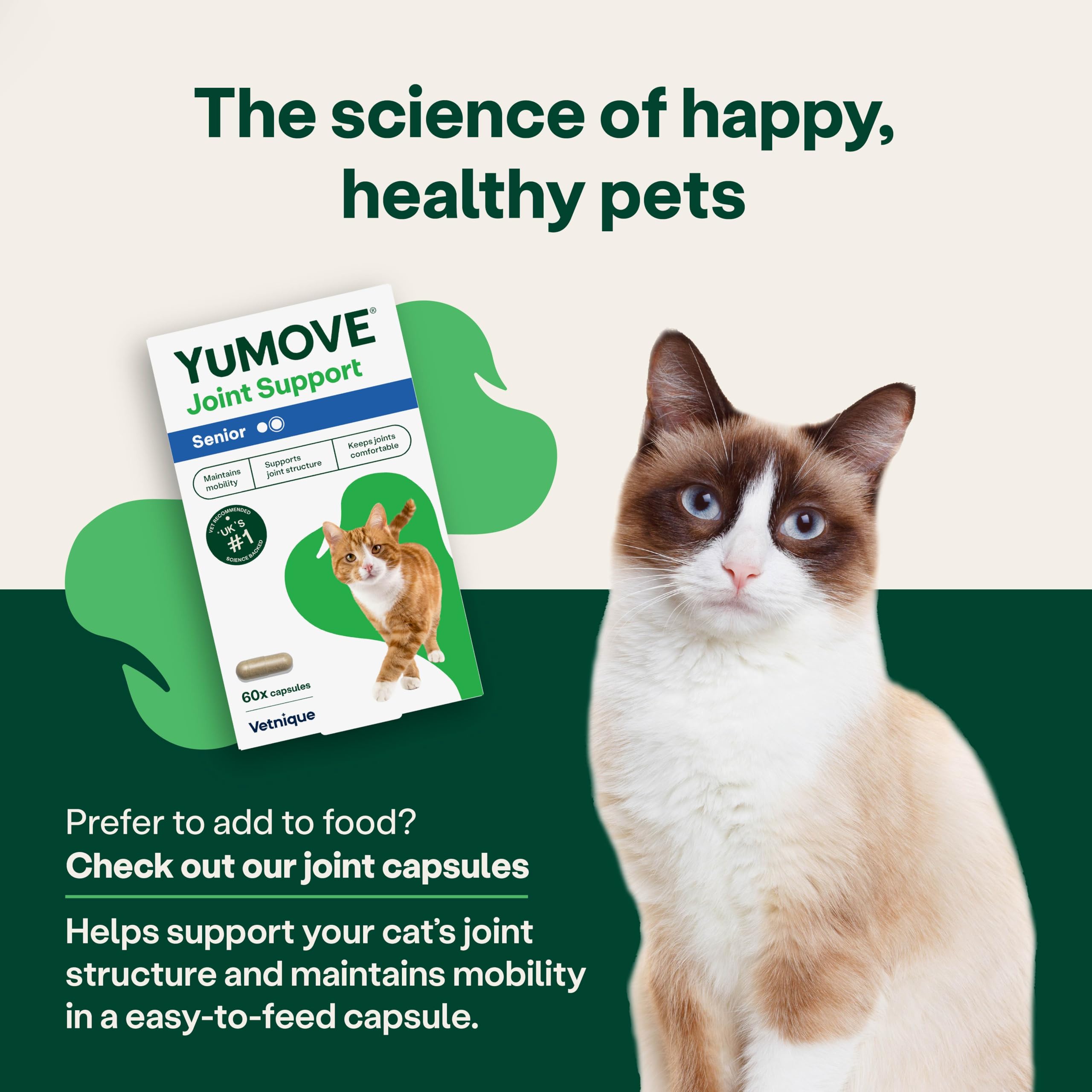 YuMOVE Senior Cat Joint Supplement for Joint Care & Aid | 30 Chews | Cats Aged 8 Weeks+ 8