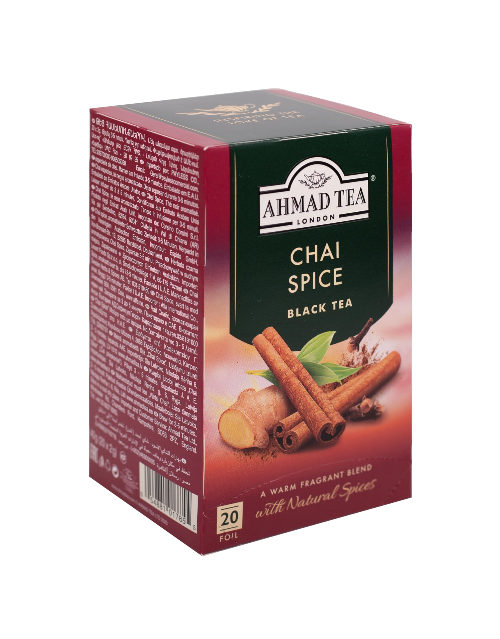 Ahmad Tea - Chai Spice Black Tea 20 Teabag Sachets 3
