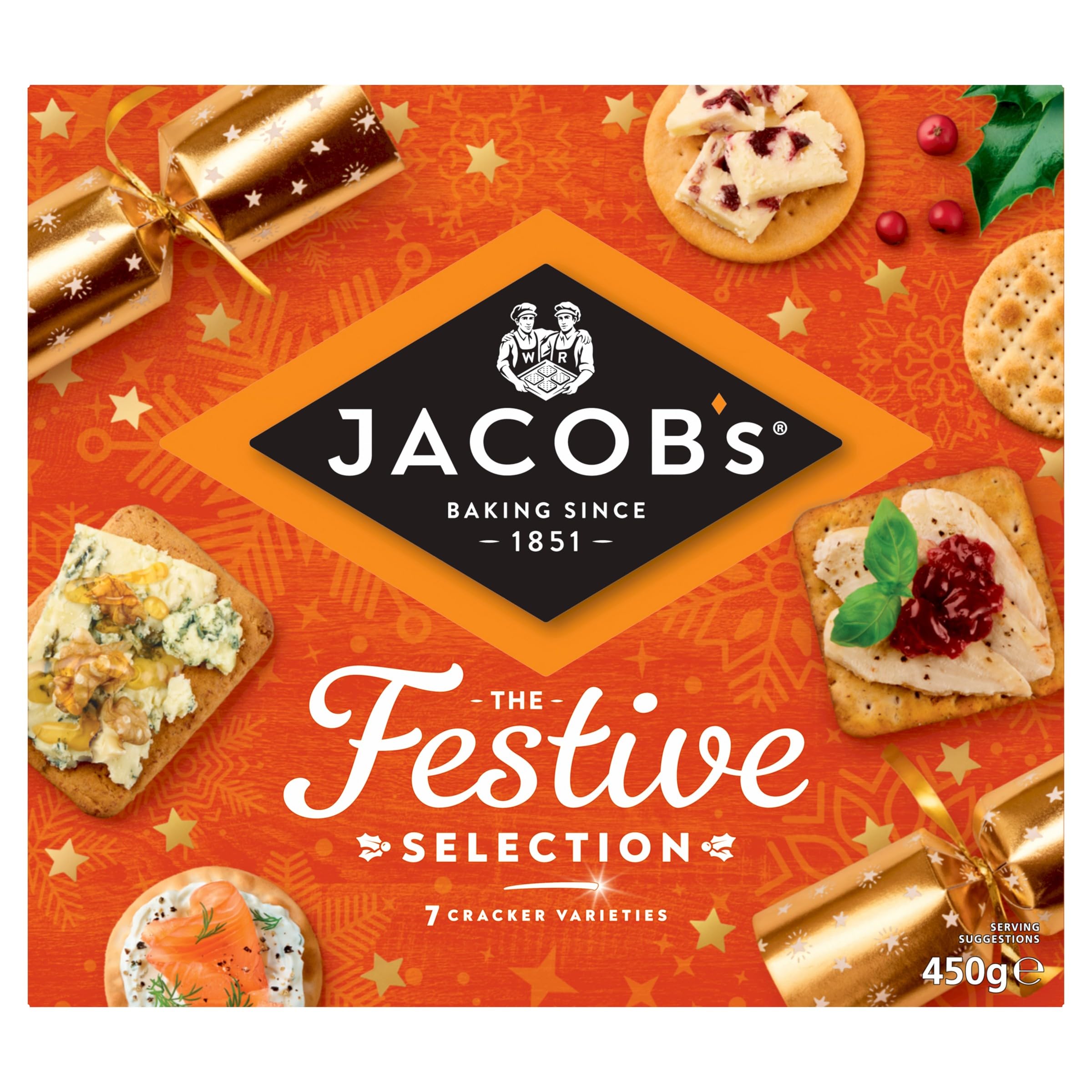 Jacob's Biscuits for Cheese Carton - 7 Variety Crackers 450g 6