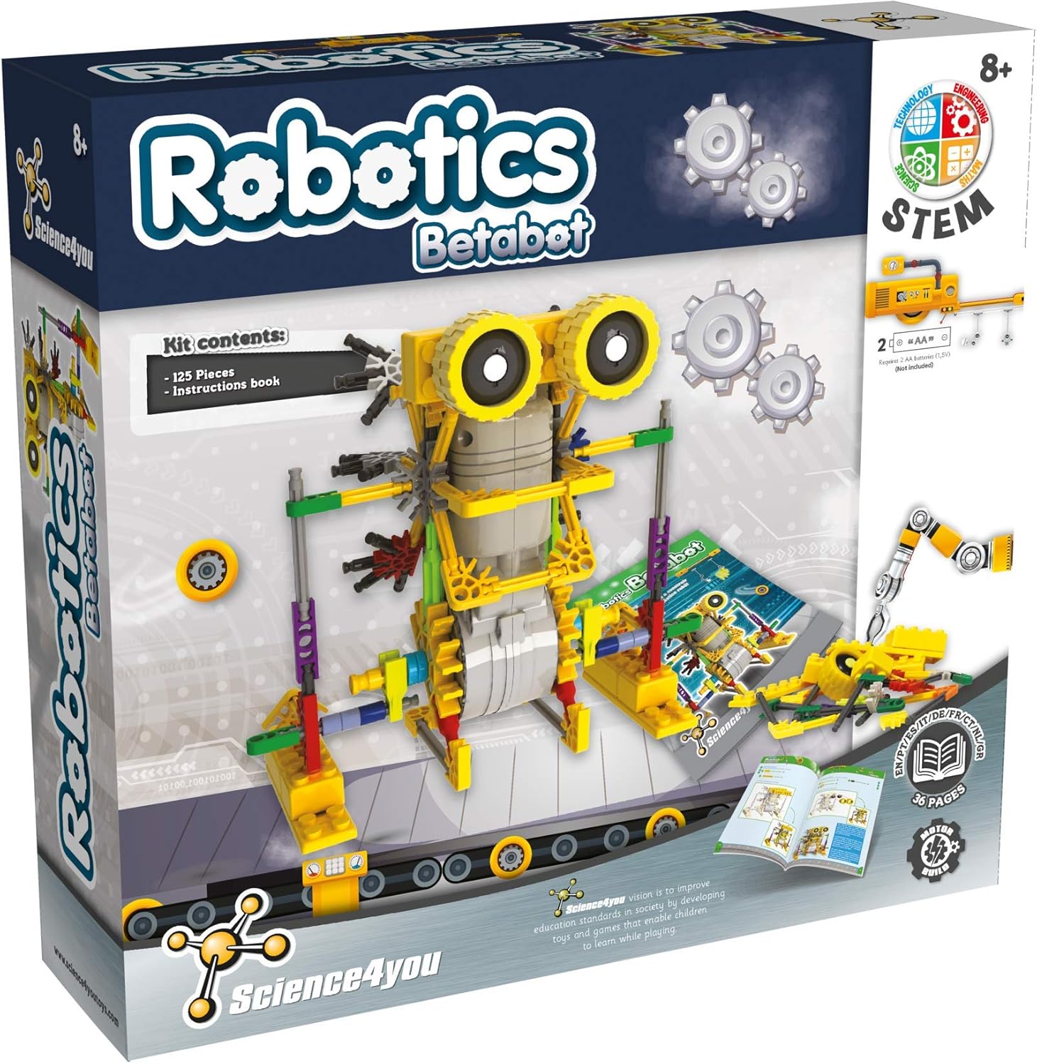 Science4you Betabot Robot Building Kit - 126-Piece STEM Construction Set for Kids 8-14 8