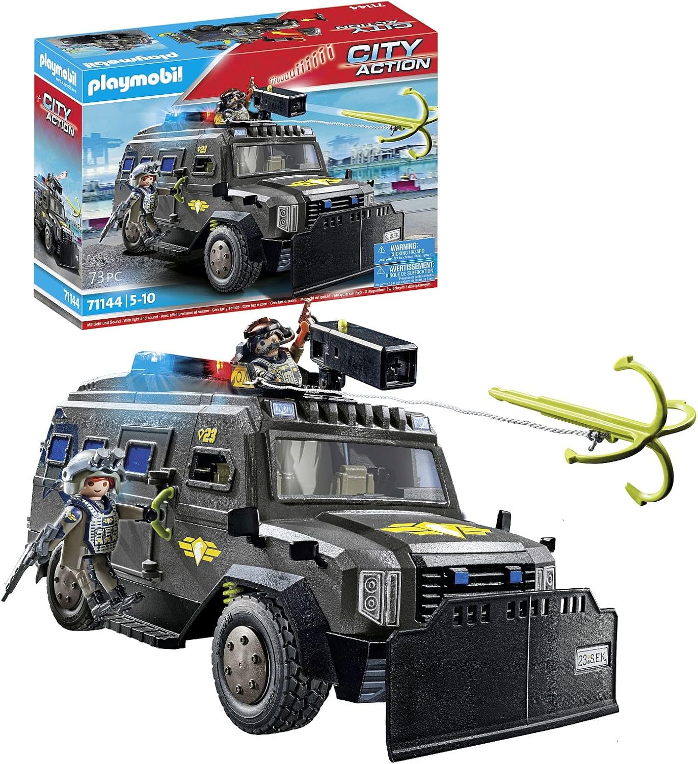 Playmobil 71144 Tactical Police All-Terrain Vehicle - Light & Sound Effects, Ages 5+