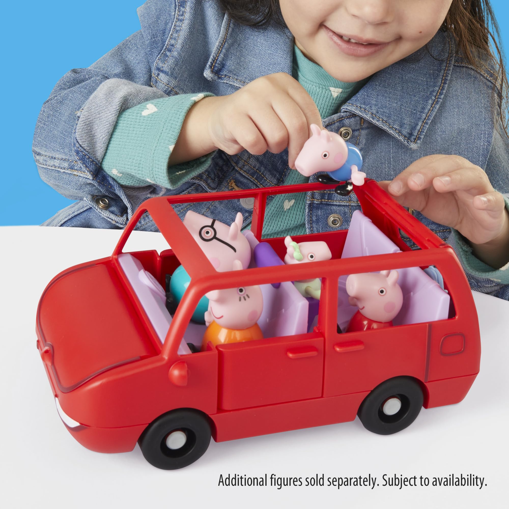 Peppa Pig Big Family Car Playset - Red Vehicle with Peppa & Baby Evie Figures 4
