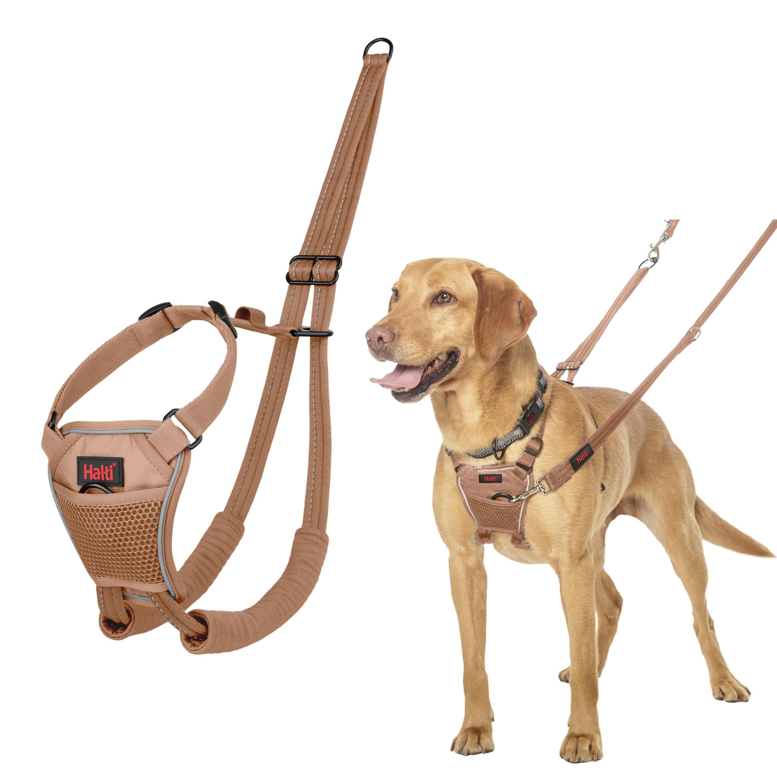 Halti No Pull Harness - Stops Pulling with Front Control Steering | Size M | Desert Sand