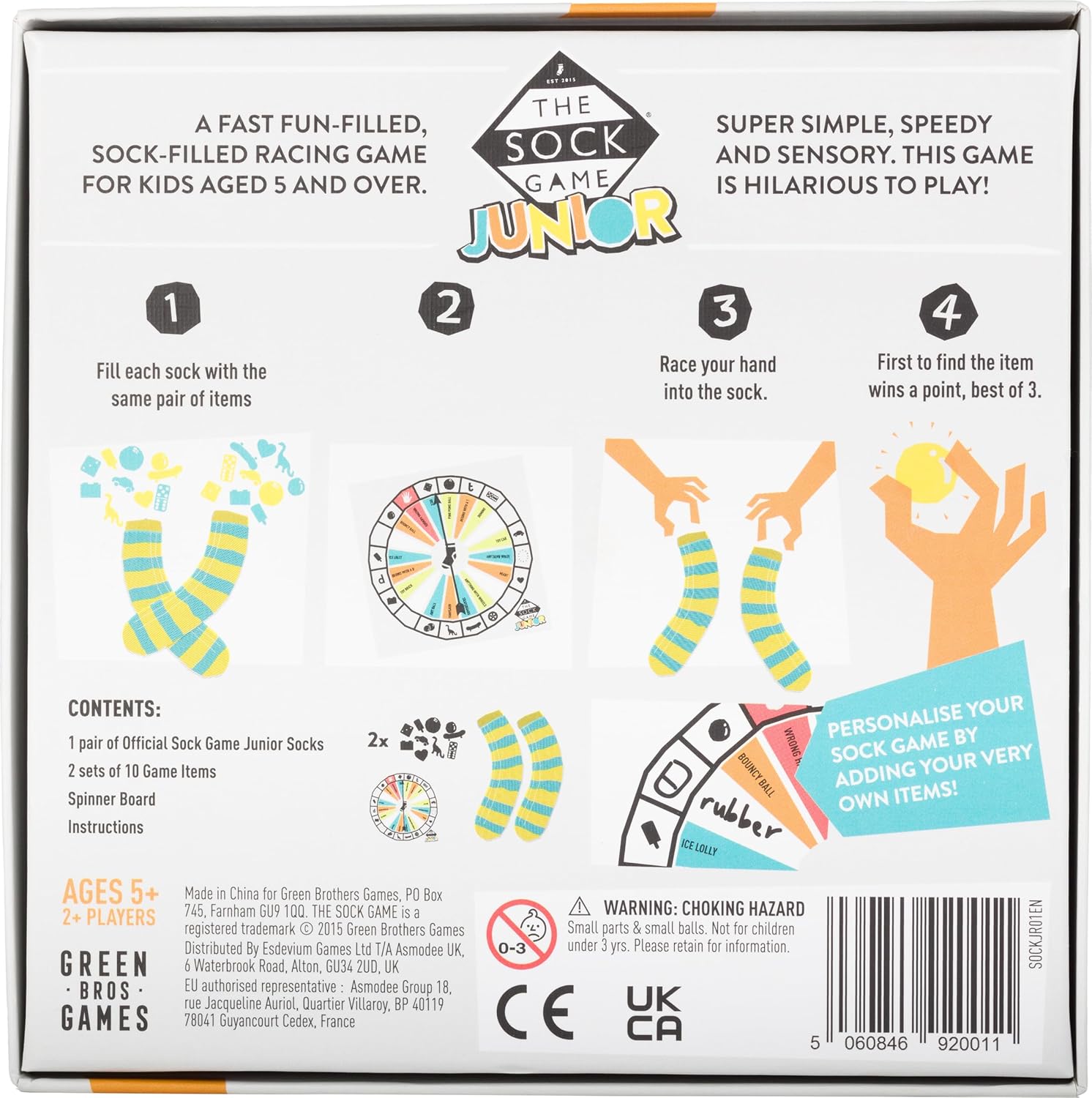 Green Brothers Games The Sock Game Junior Family Board Game for Kids Ages 5+ 5