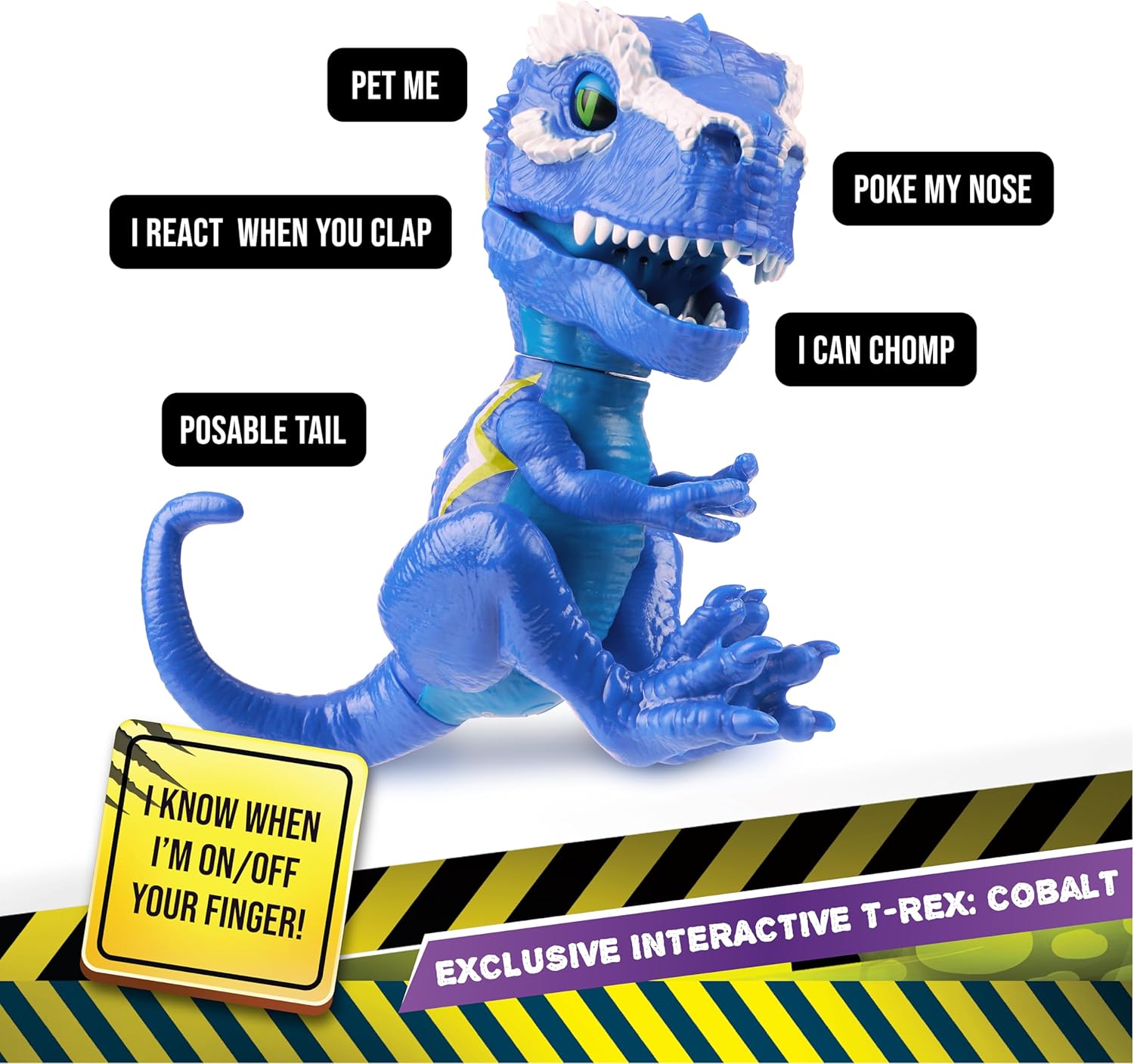Untamed Roaring Dinos Interactive T-Rex - Cobalt Blue, 40+ Sounds & Reactions, Ages 5+ 3