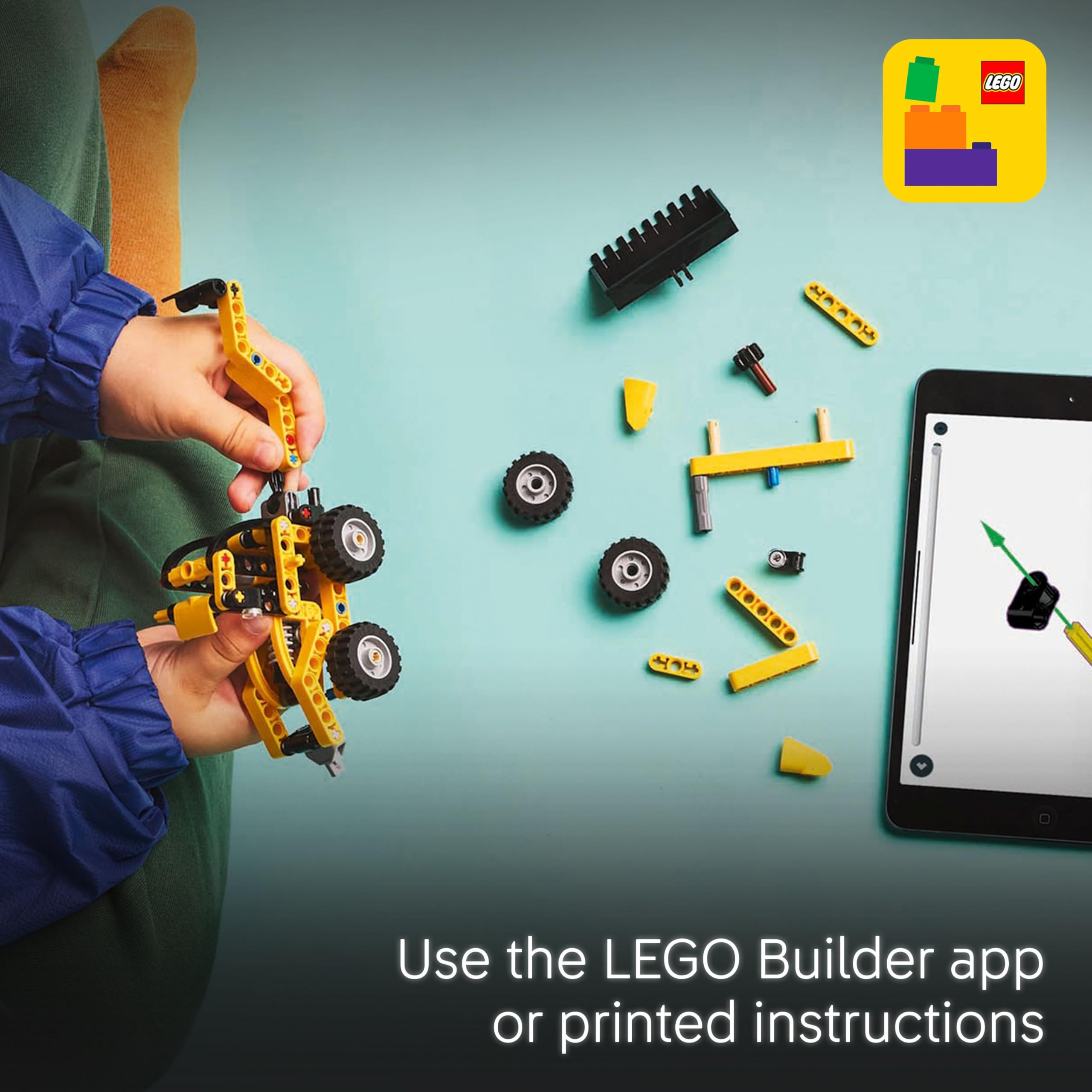 LEGO Technic Backhoe Loader Construction Vehicle Toy - 104-Piece Set for 7+ Year Olds 11