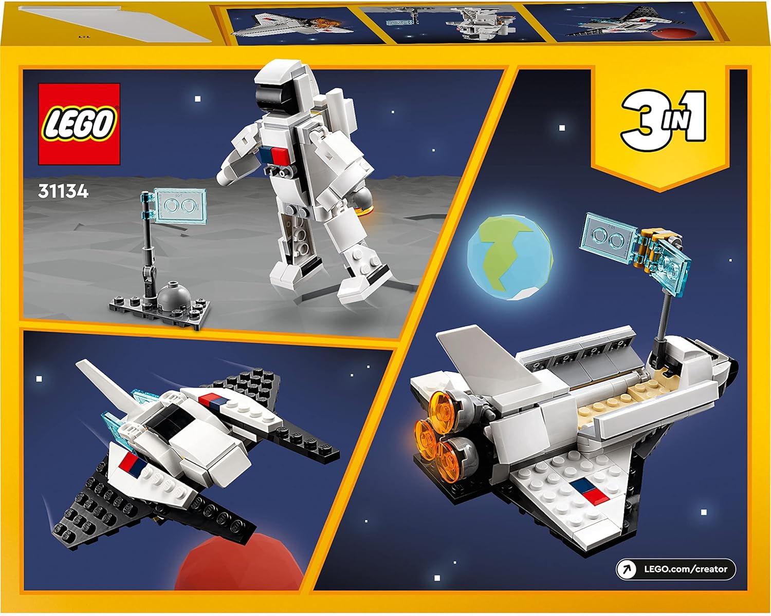LEGO 31134 Creator 3-in-1-Spaceshuttle-Spielzeug – Umbaubares Weltraum-Spielset für Kinder ab 6 Jahren 9
