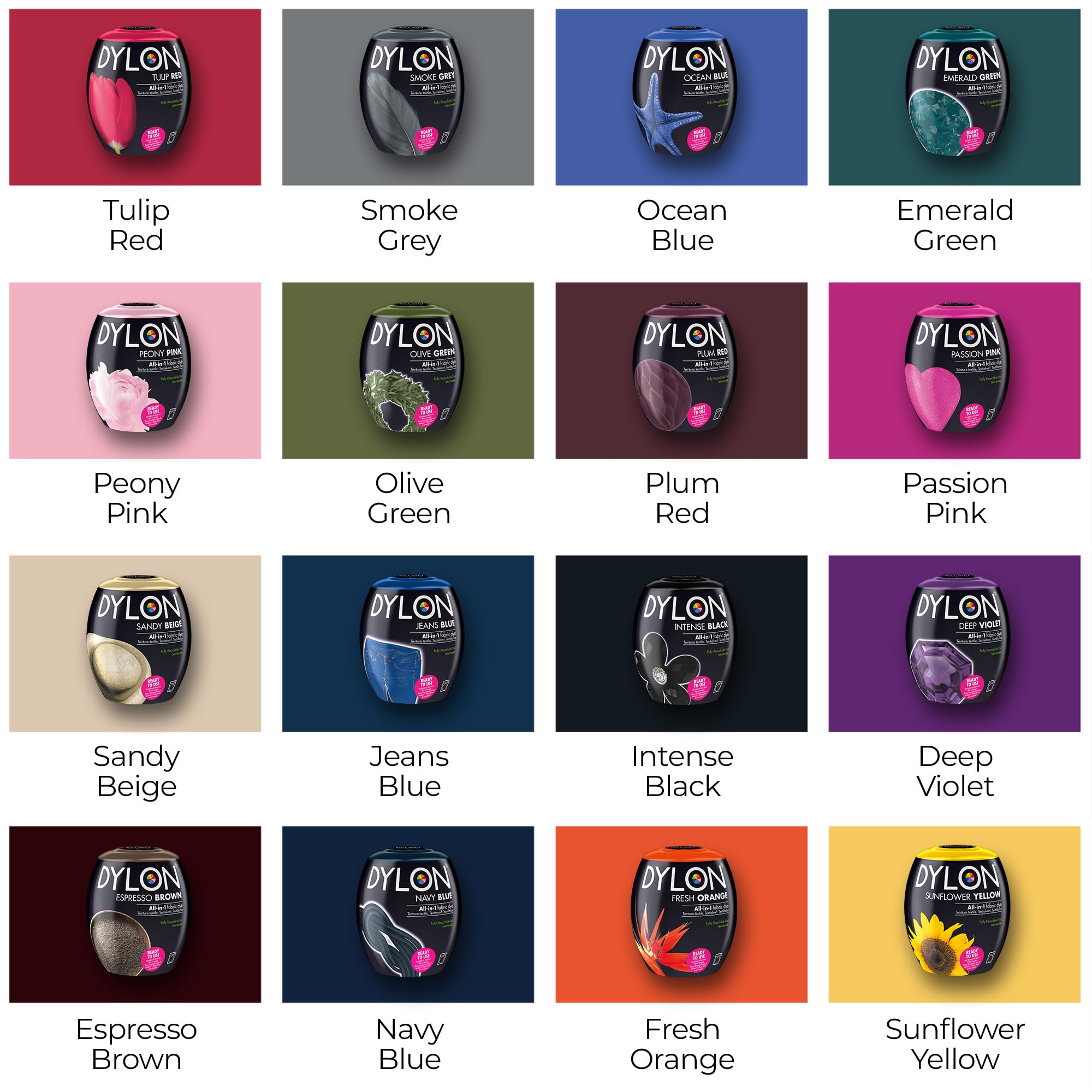 Dylon Washing Machine Fabric Dye Pod - Peony Pink, 350g 9