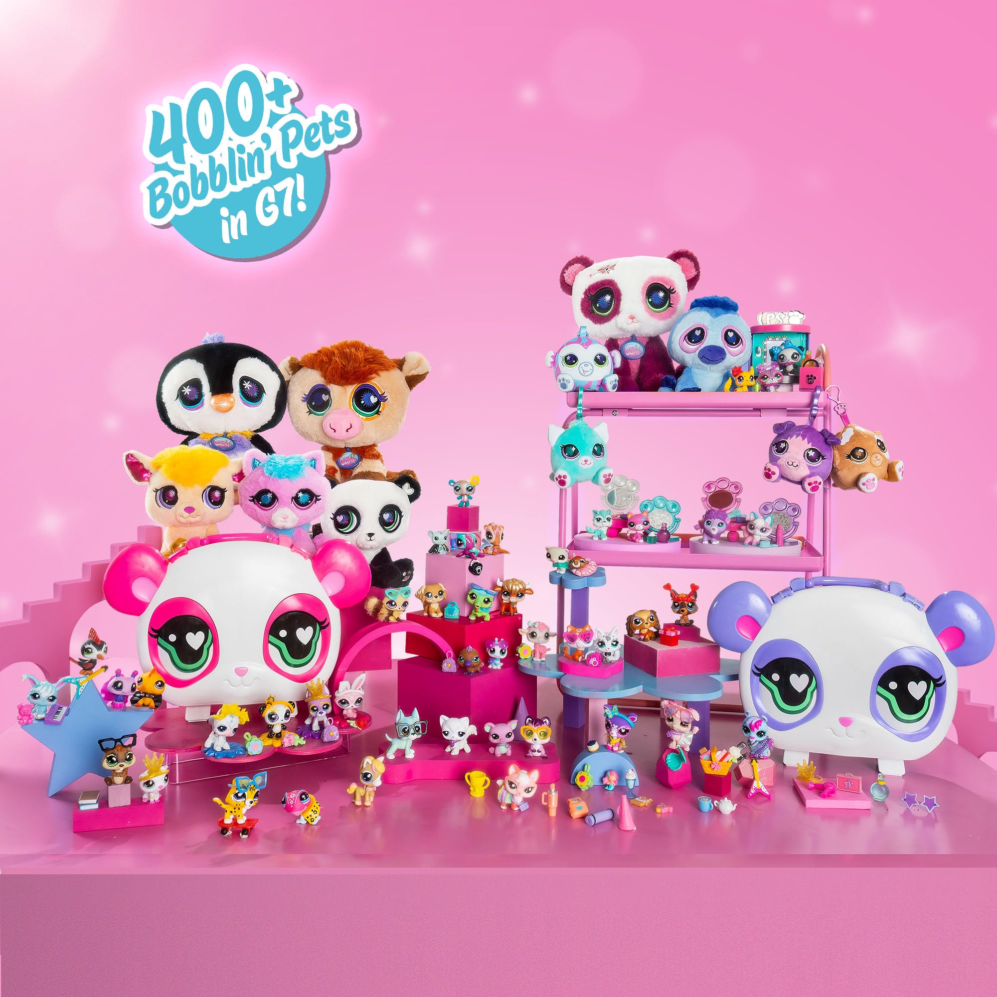 Littlest Pet Shop Slumber Squad Play Pack with 3 Bobblehead Pets & 6 Accessories 7
