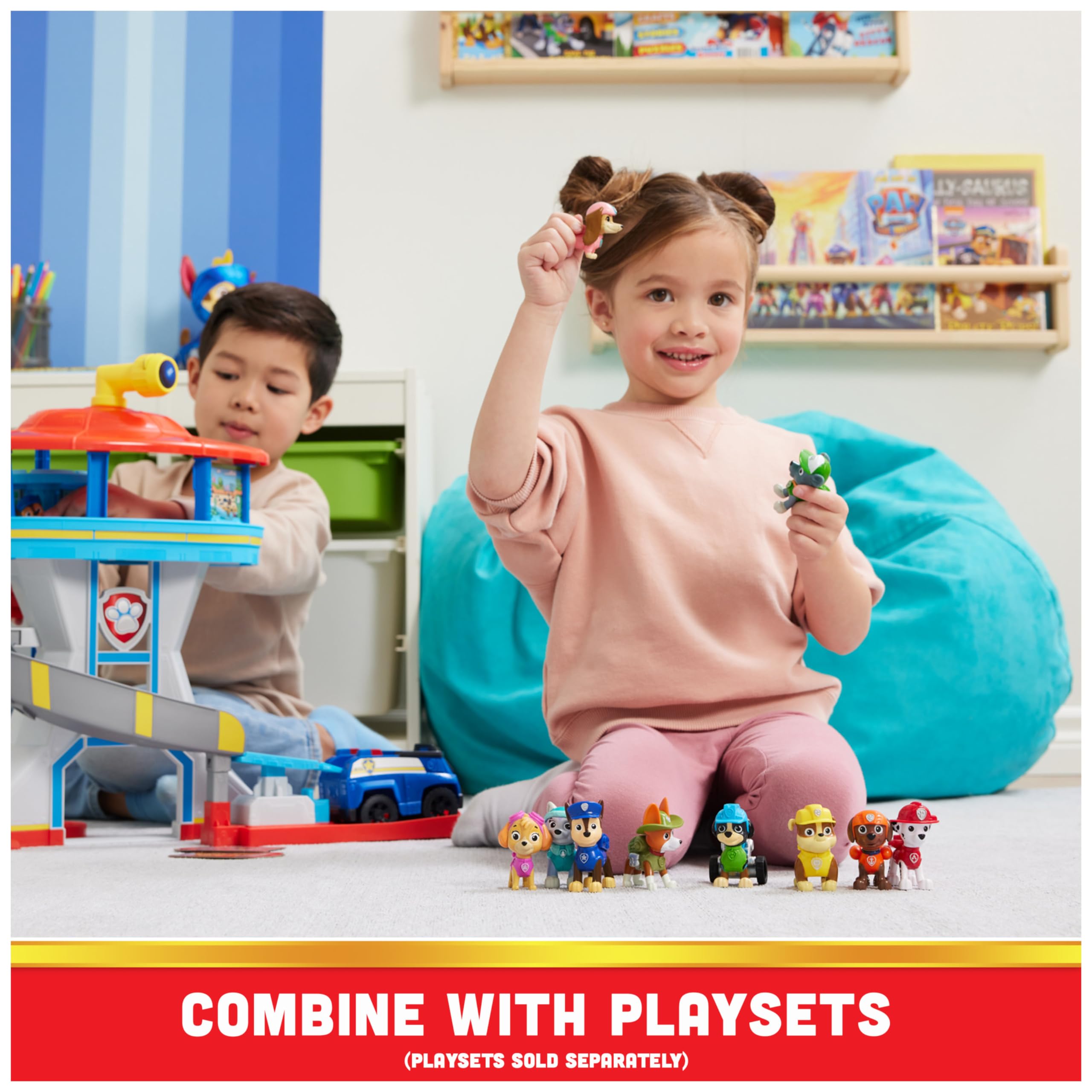 Paw Patrol 10th Anniversary All Paws On Deck Toy Figures Gift Pack - 10 Collectible Action Figures for Kids 7