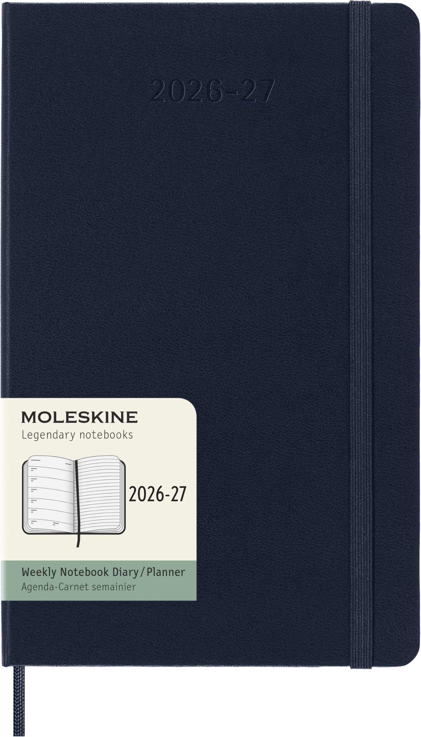 Moleskine Weekly Planner 2026-2027 - 18-Month, Large (13x21), Sapphire Blue Hardcover