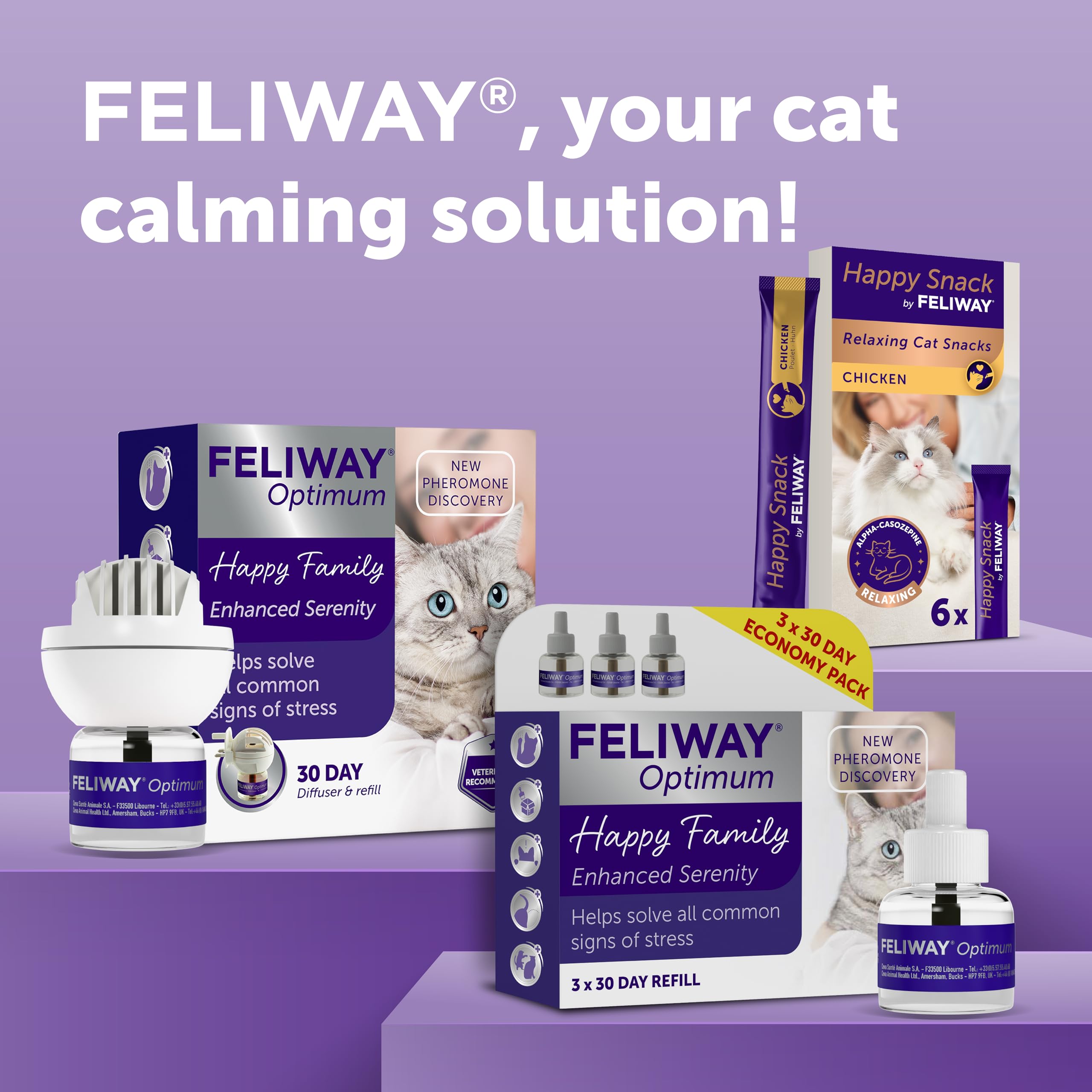 Feliway Optimum Cat Calming Refills - 3 x 30 Day Supply | Drug-Free | Covers up to 70m² 9