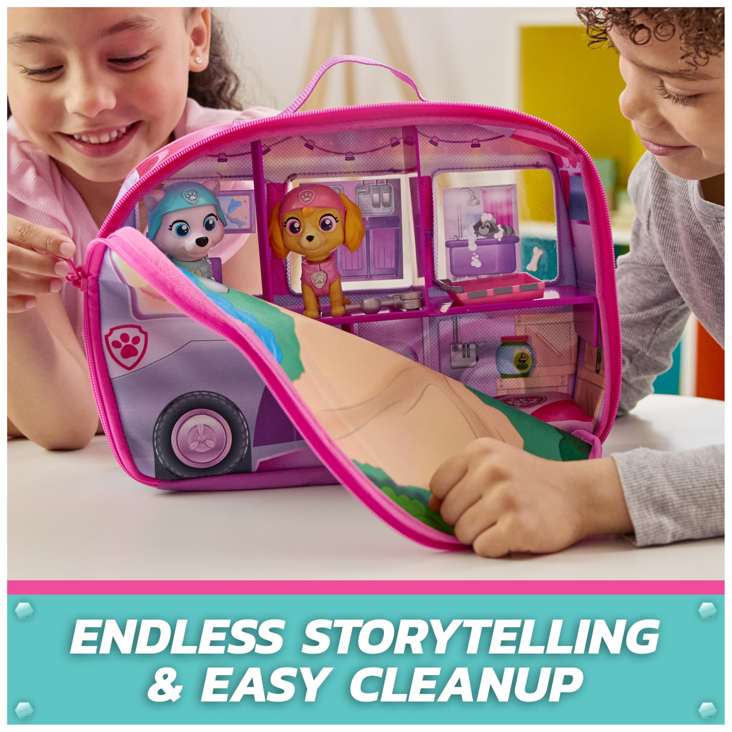 PAW Patrol Skye's World Pupcation Rescue Set - Playset with Skye, Everest, Liberty & Animal Figures 6