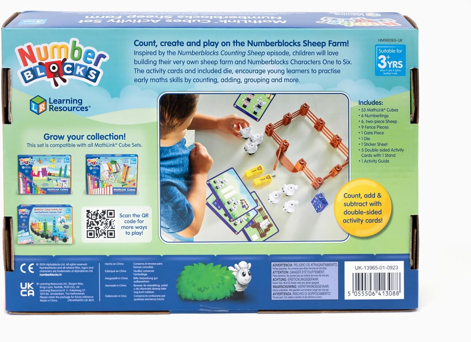 Learning Resources MathLink Dice Set - Numberblocks Counting Sheep Play Farm, Ages 3-7 8