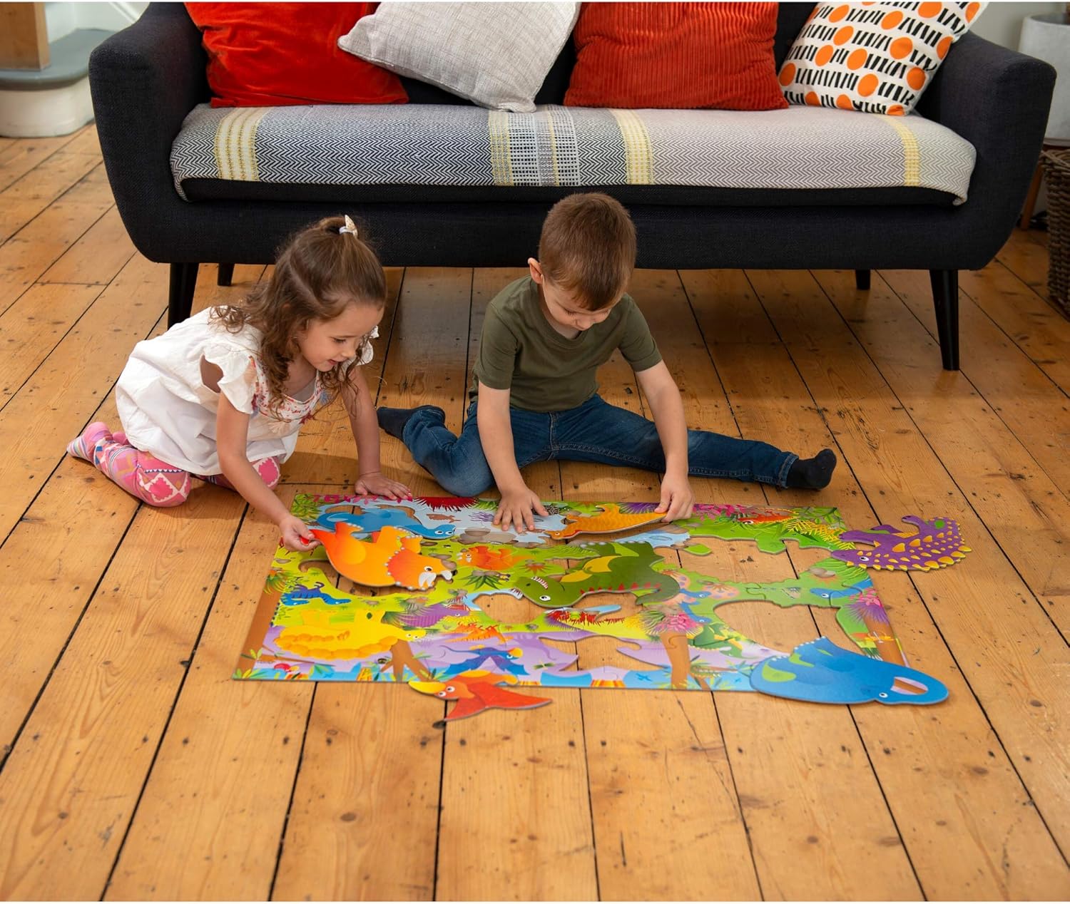 Galt Toys Giant Floor Puzzle - Dinosaurs, 30-Piece Extra Large Educational Puzzle for Kids Ages 3-6 4