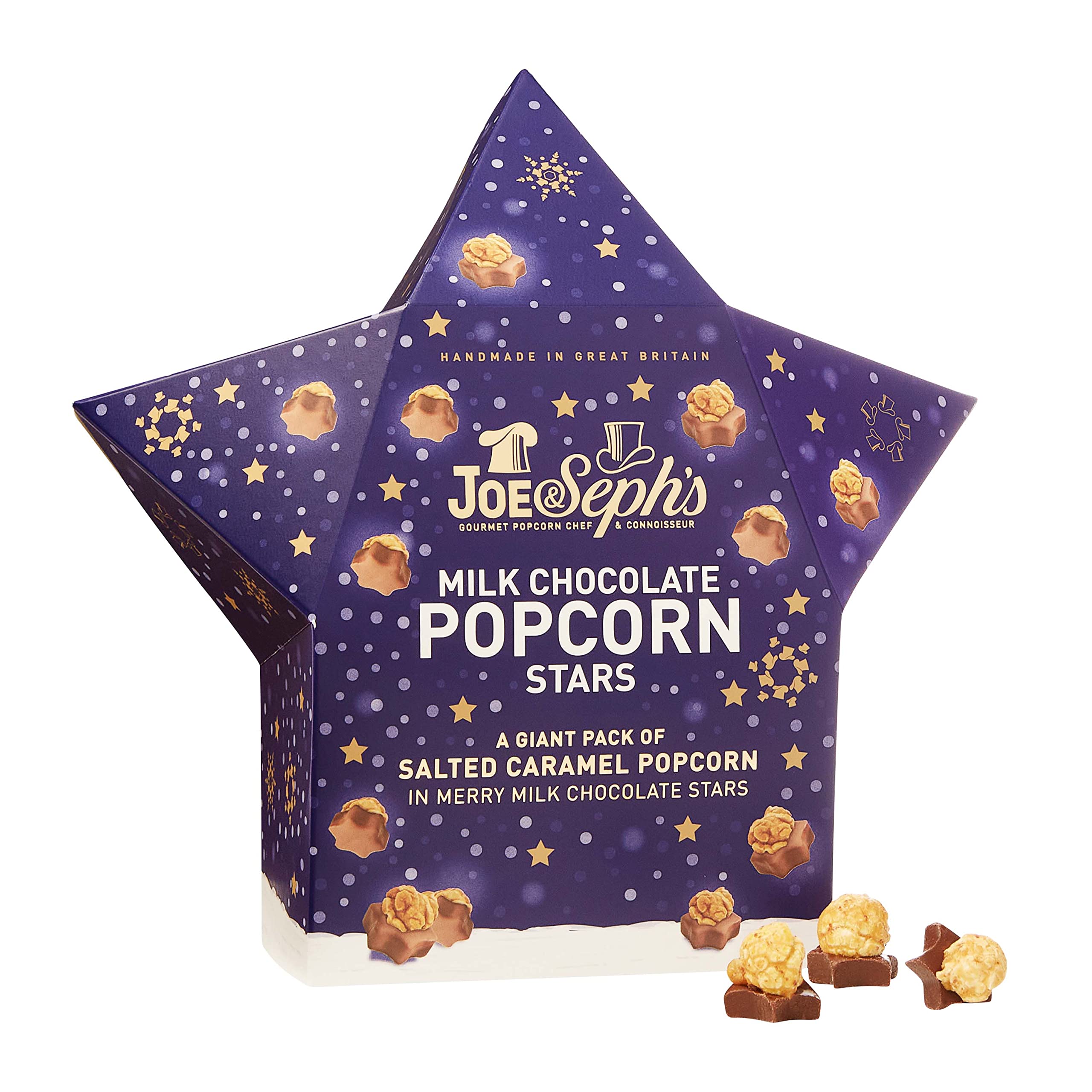 Joe & Seph's Milk Chocolate Popcorn Star (105g) | Handmade Salted Caramel Popcorn in Milk Chocolate 7