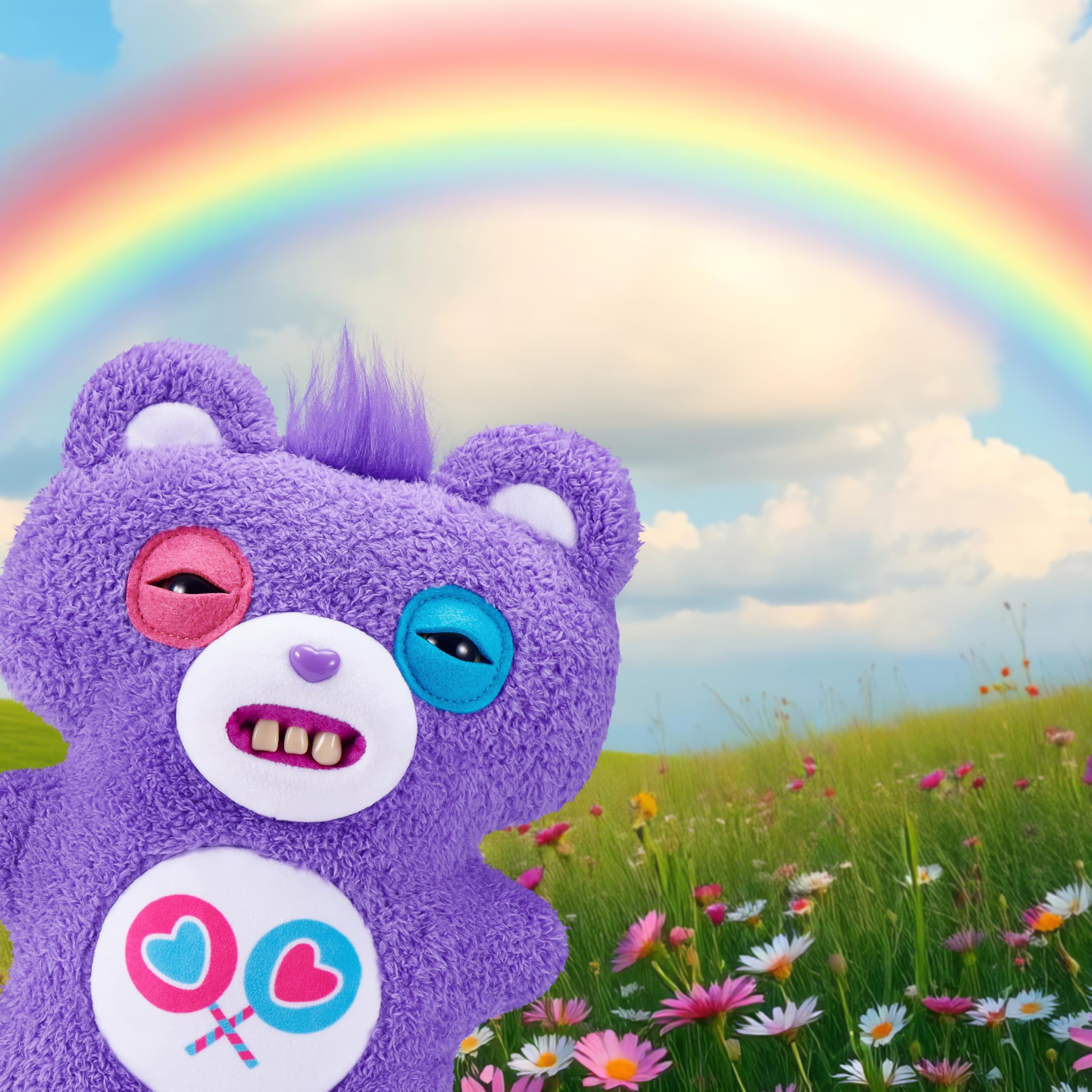 Fuggler Care Bears Plush Toy - Share Bear | 9-Inch | Polyester | Ages 4+