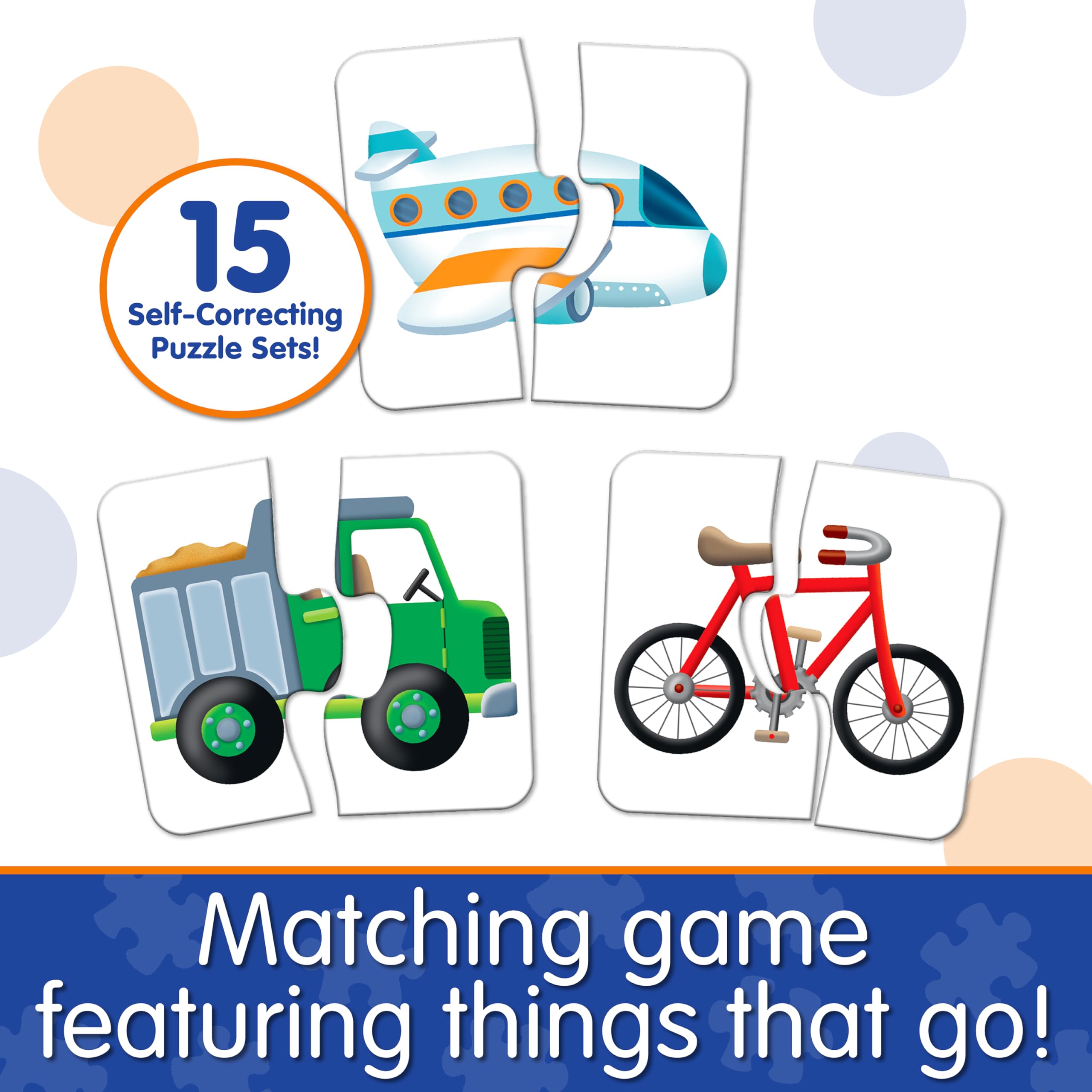 My First Match It! Things That Go Puzzle Set - Educational Vehicle Puzzles for Toddlers 2-5 Years 6
