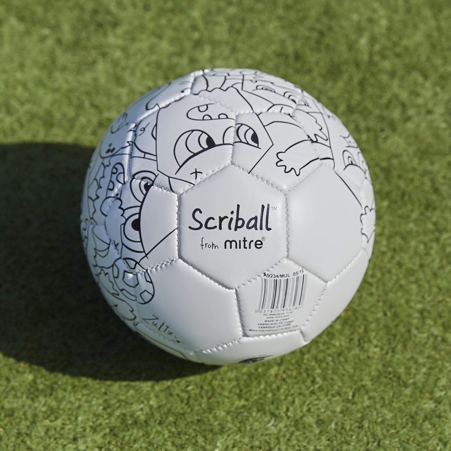 Mitre Scriball Zultz Personalisable Mini Football with Colouring Pens 8
