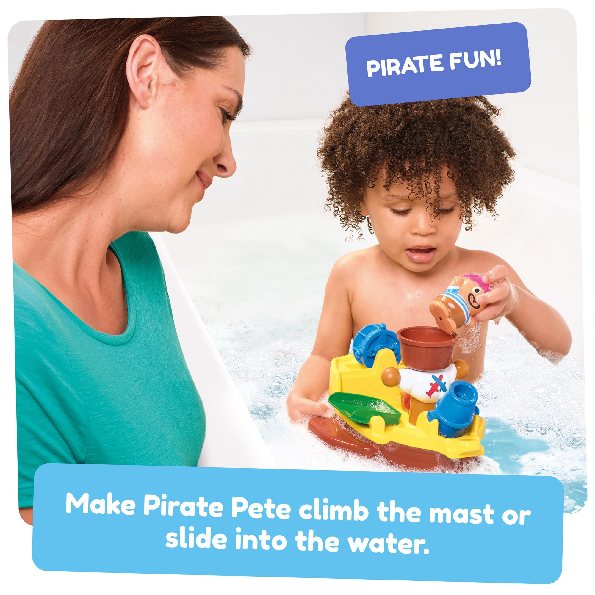 TOMY Toomies Pirate Bath Toy - Interactive Water Playset for Toddlers 18 Months+ 8