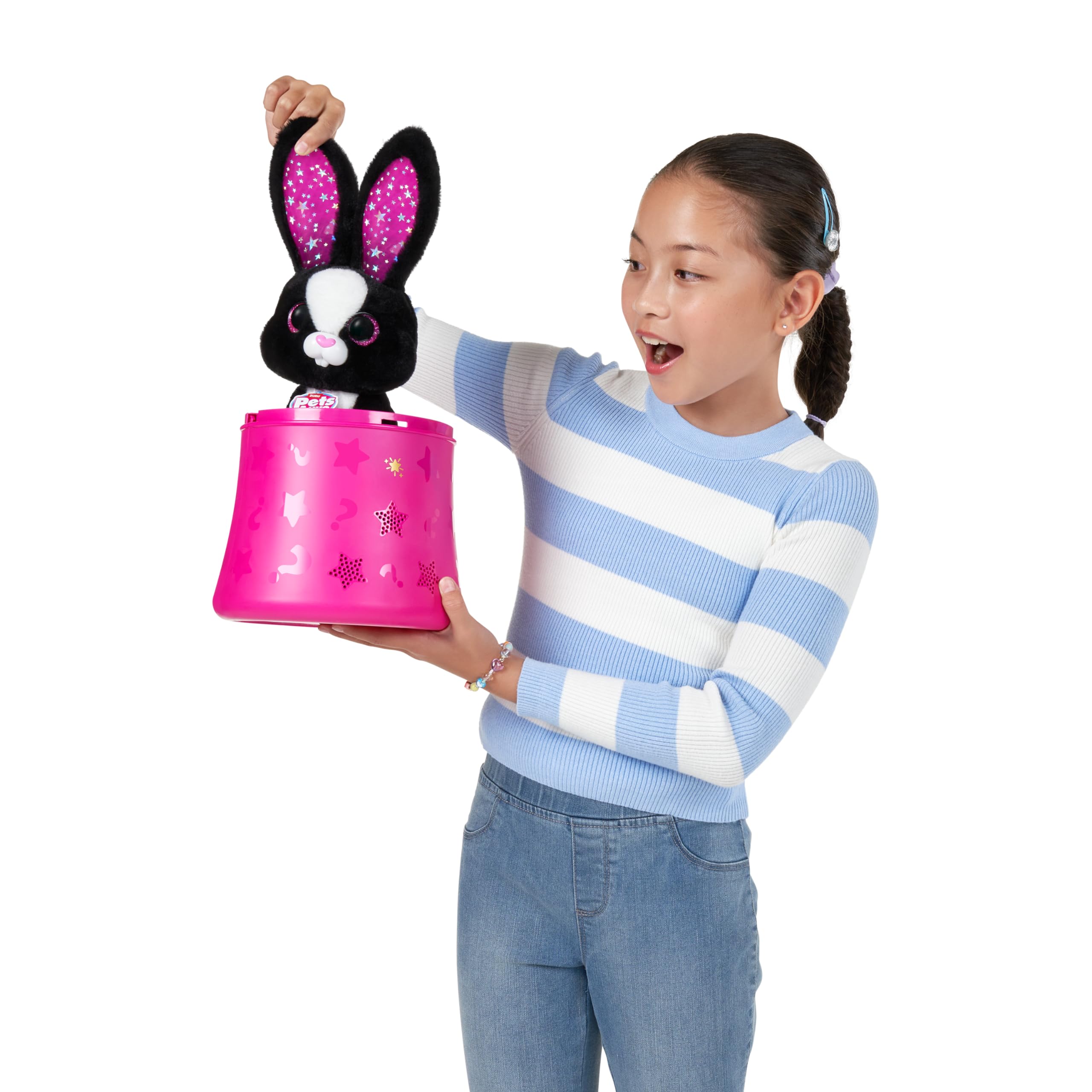 Pets Alive Magic Bunnies Pink Bunny (Candy) by ZURU - Electronic Plush with Lights, Sounds & Mini Bunnies 7