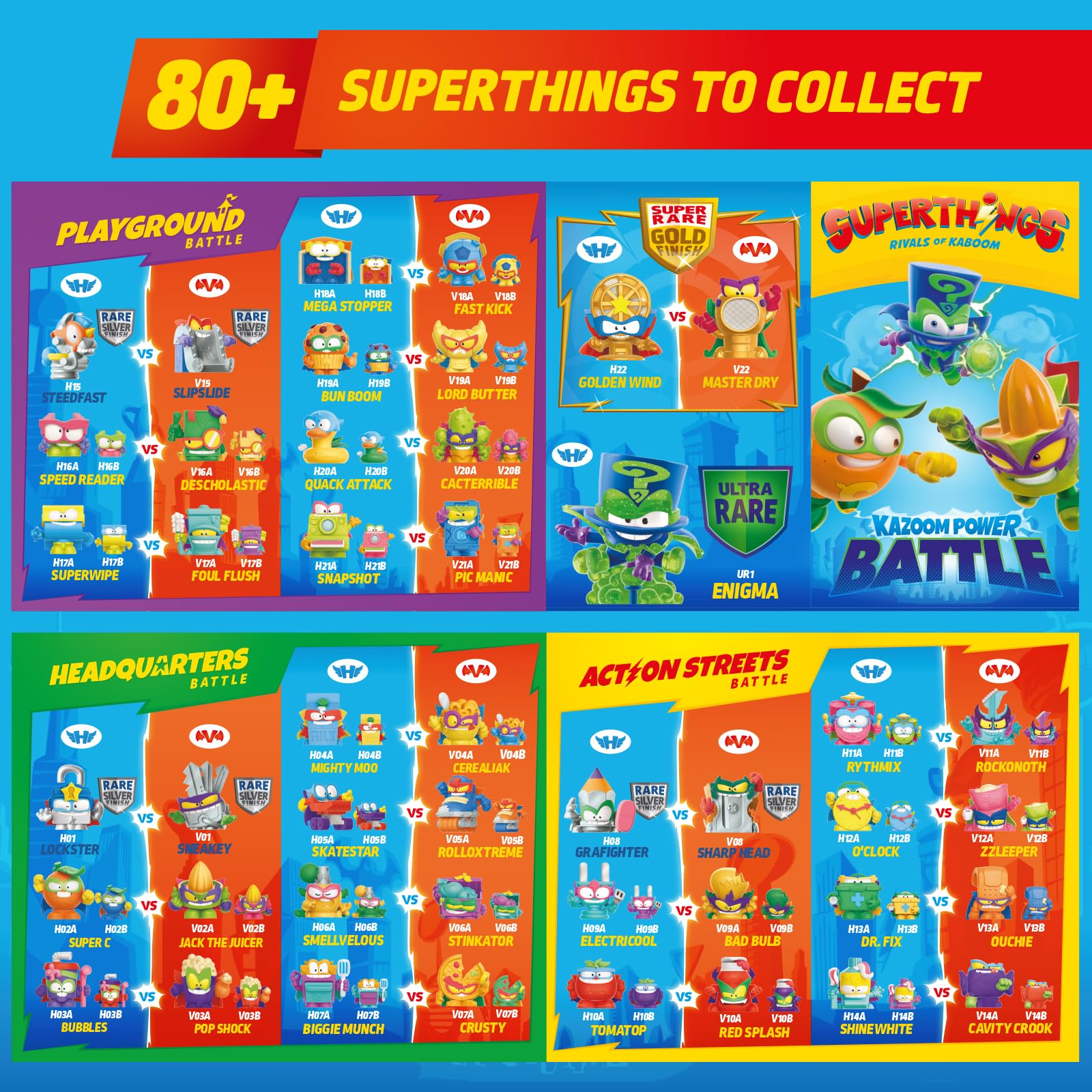 SUPERTHINGS RIVALS OF KABOOM Kazoom Power Battle Action Figures | 25 Surprise Blind Bags 6