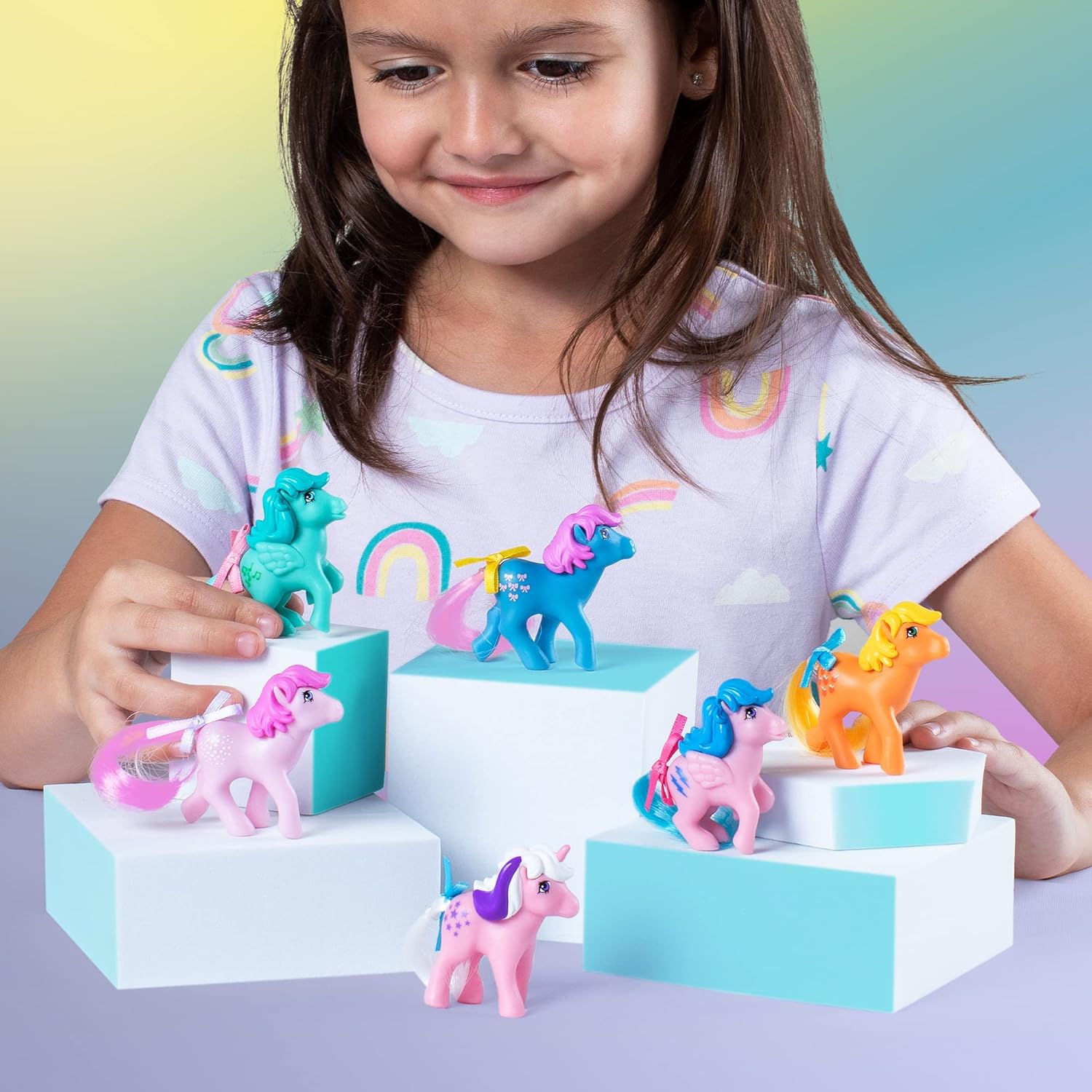 My Little Pony 40th Anniversary Figures Collector Pack - 6 Retro Ponies for Kids 4+ 5