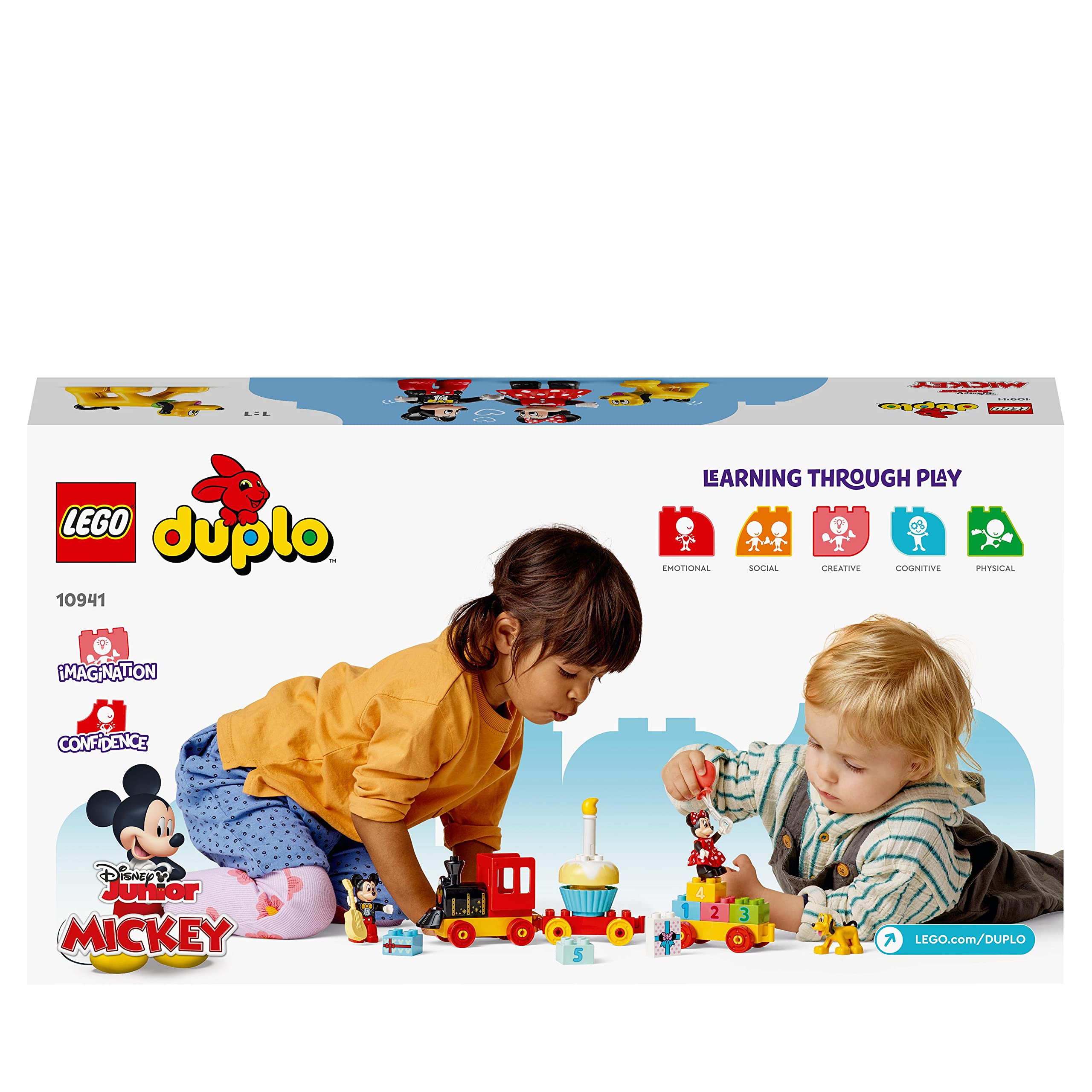 LEGO DUPLO Disney Mickey & Minnie Birthday Train Toy - Building Set for Toddlers 2+ 10