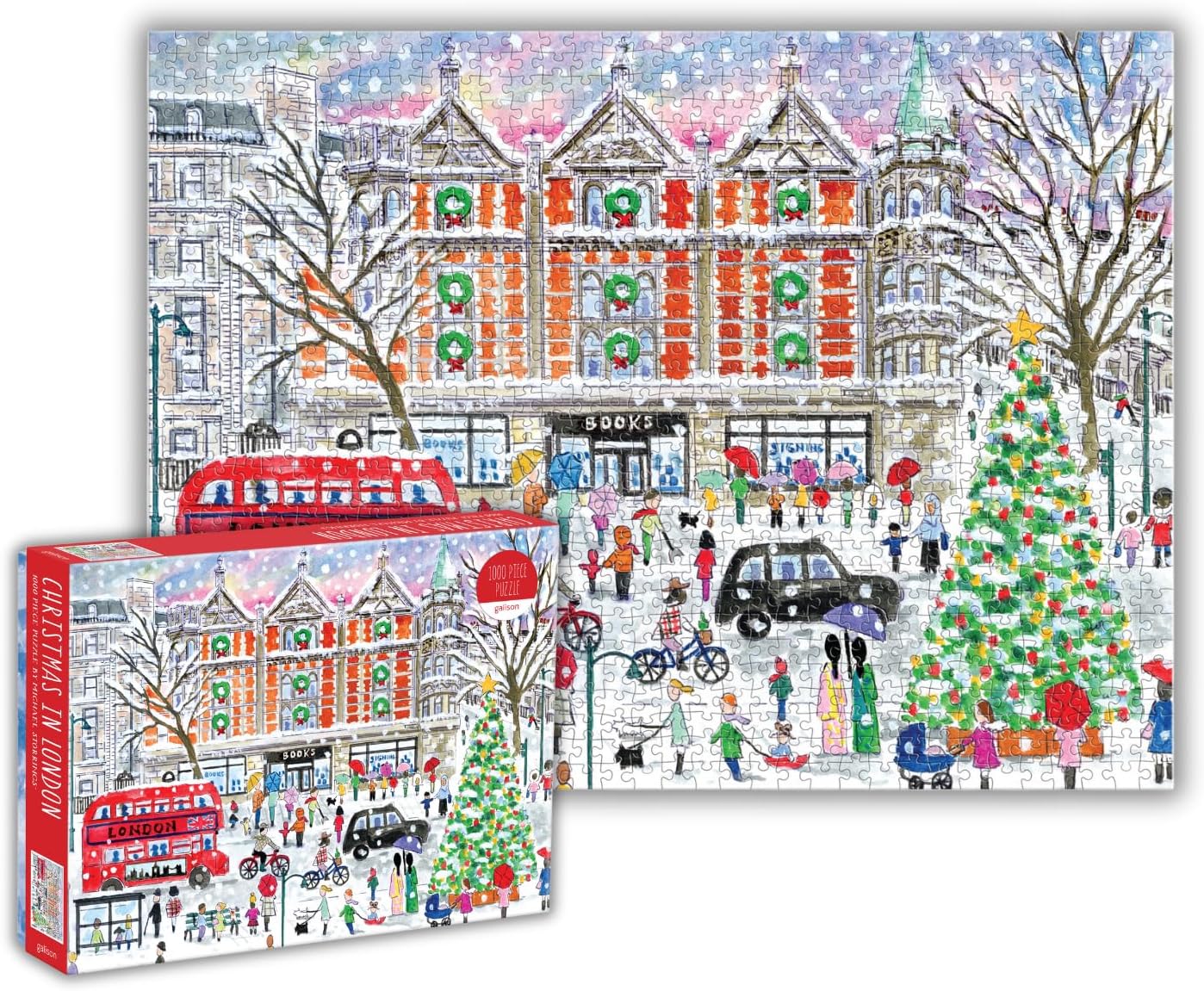 Galison Michael Storrings Christmas in London 1000 Piece Jigsaw Puzzle