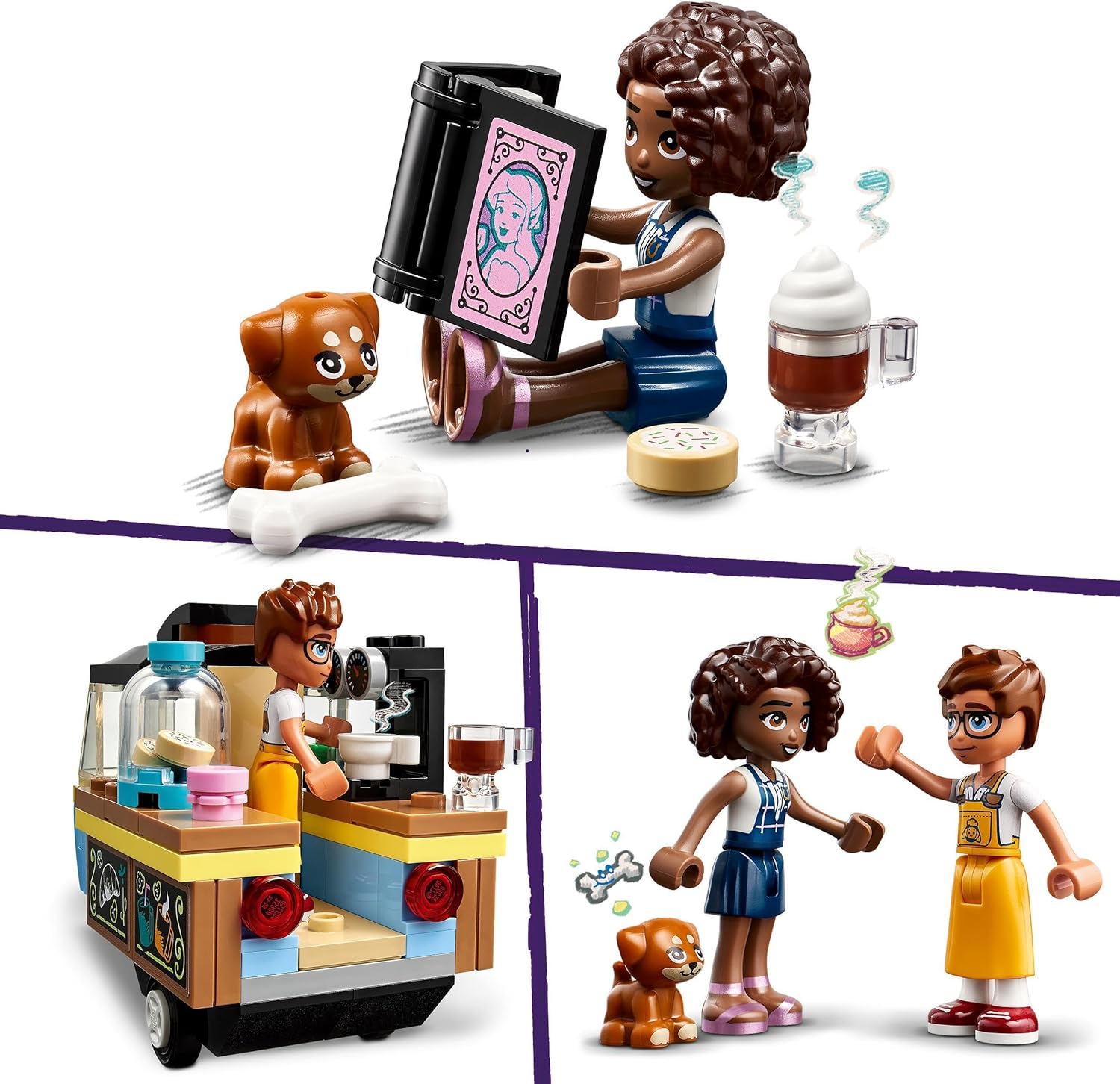 LEGO Friends Mobile Bakery Food Cart - Building Set with 2 Mini-Dolls & Dog Figure for Kids 6+ 4