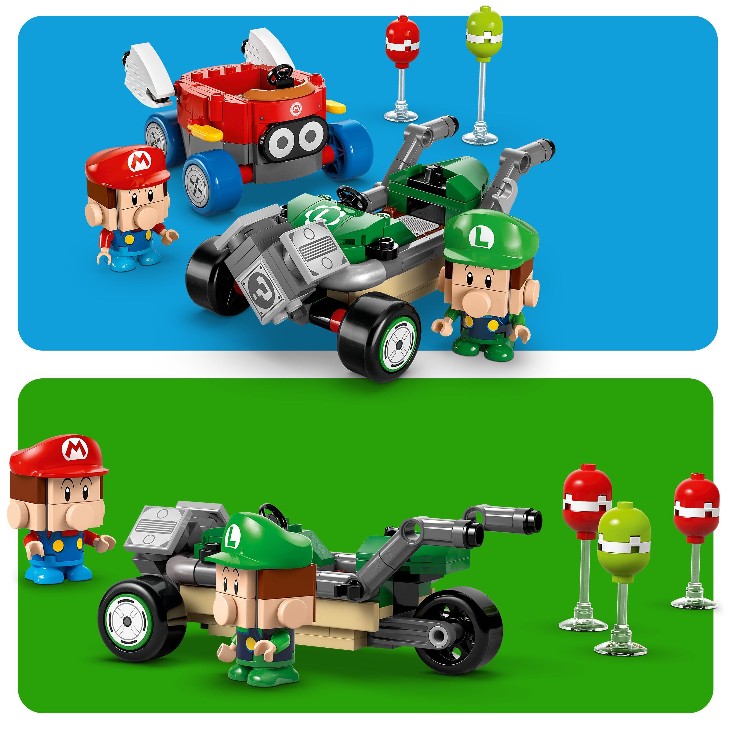 LEGO Super Mario: Mario Kart – Baby Mario vs. Baby Luigi Playset - 321-Piece Building Set for Kids 8+ 4