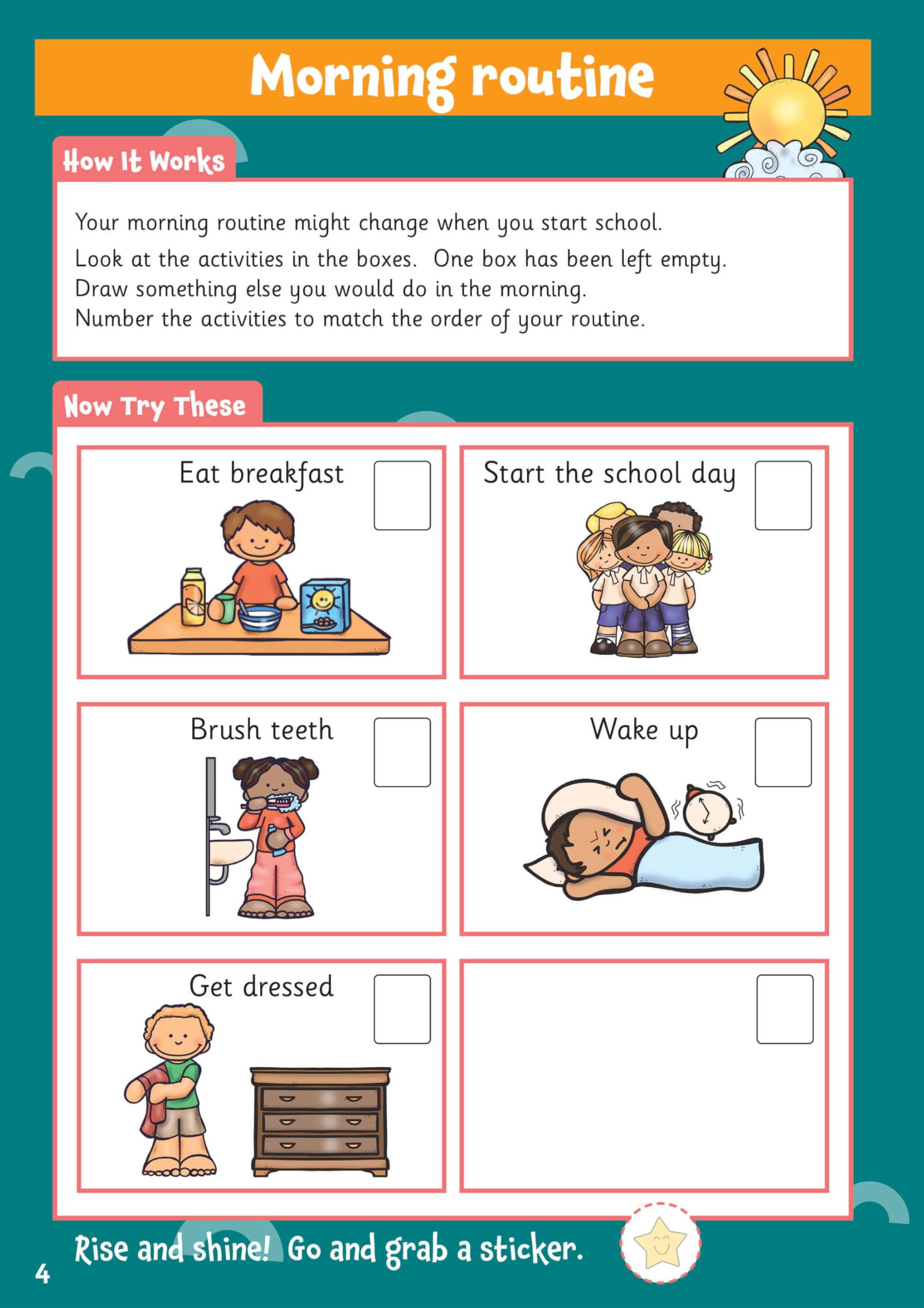 CGP 10 Minutes a Day Starting School Activity Book for Ages 4-5 | Over 100 Stickers