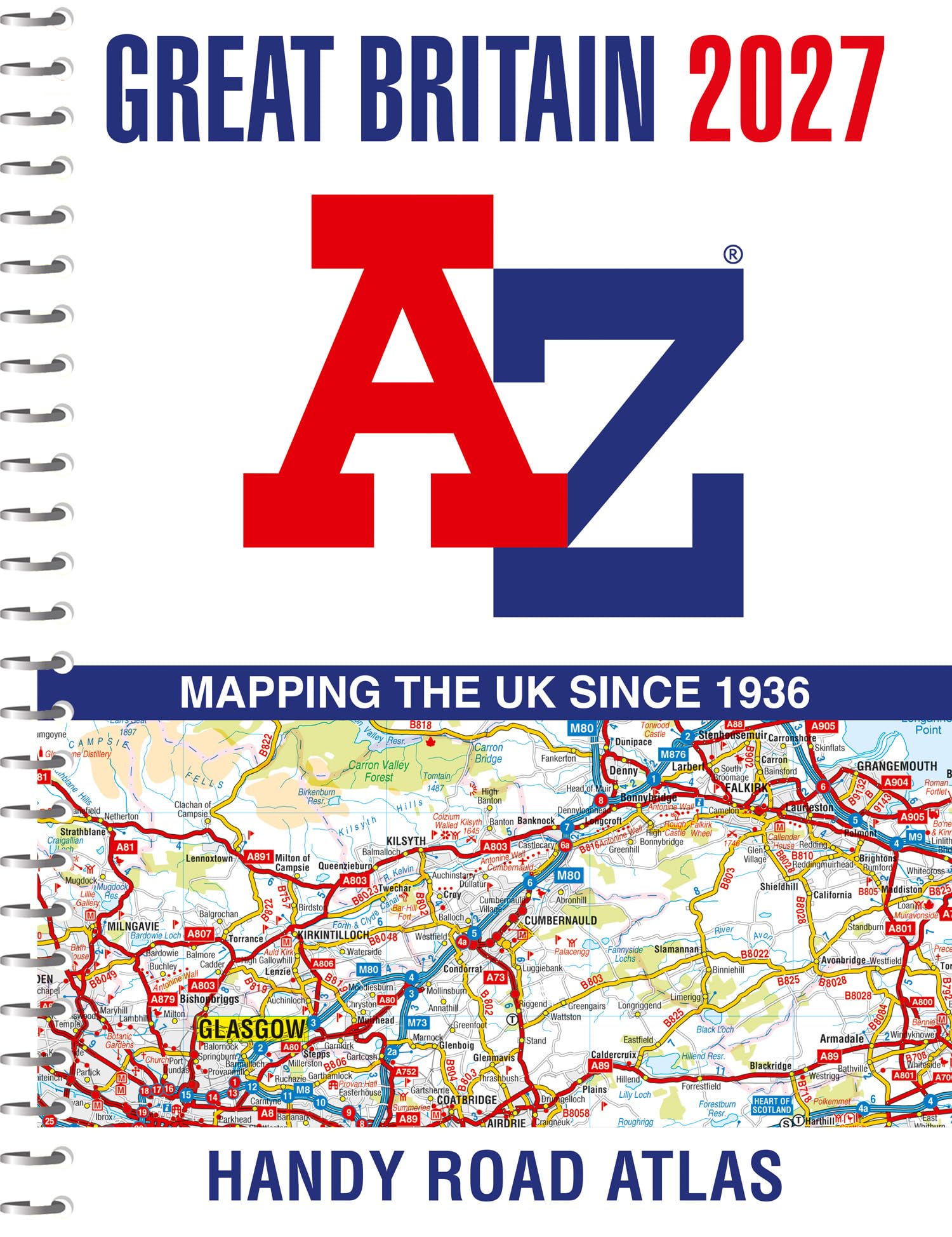 Collins A -Z Great Britain Handy Road Atlas 2027 | A5 Spiral Bound | Full Colour Mapping 1