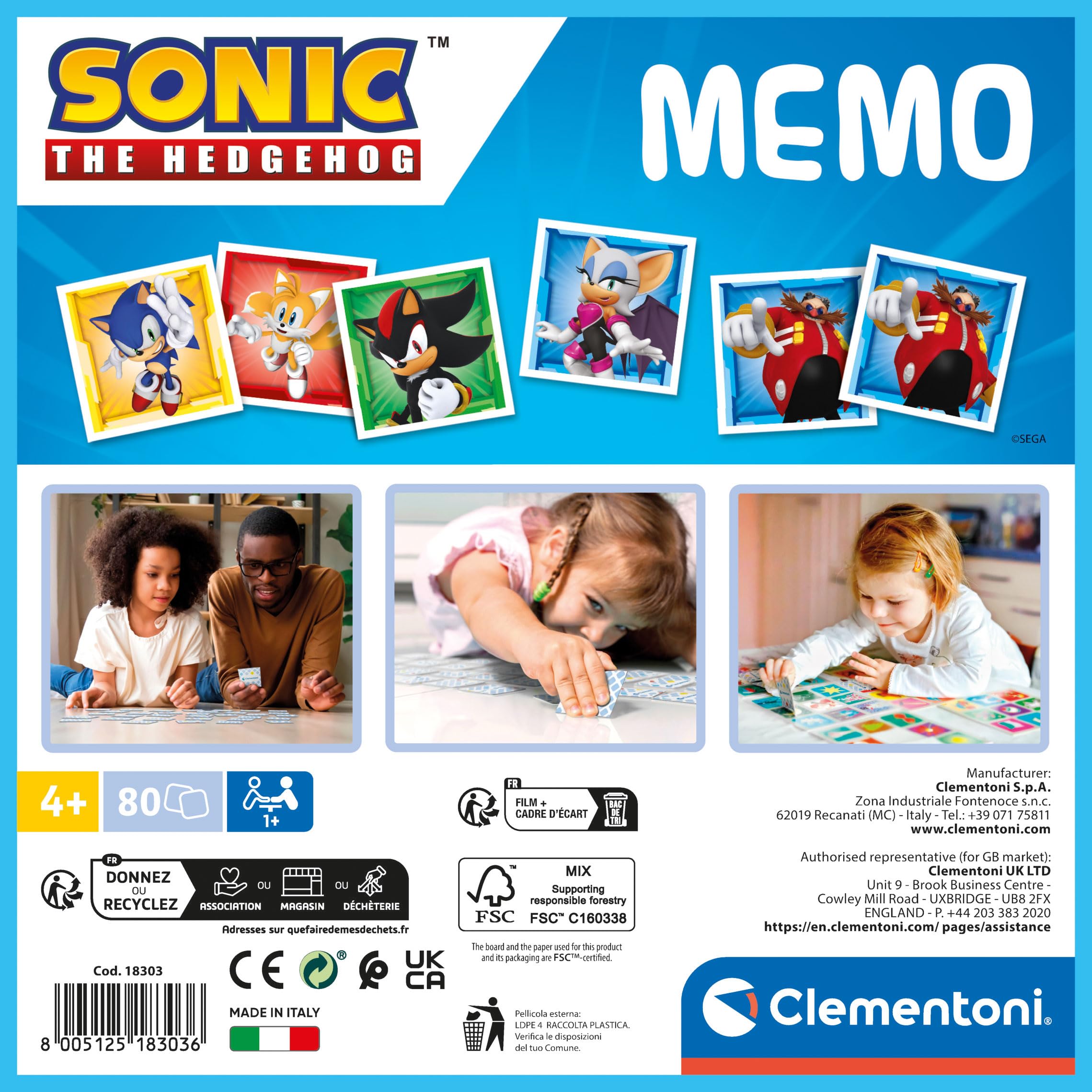 Clementoni Memo Sonic 80 Tiles Educational Memory Game 8