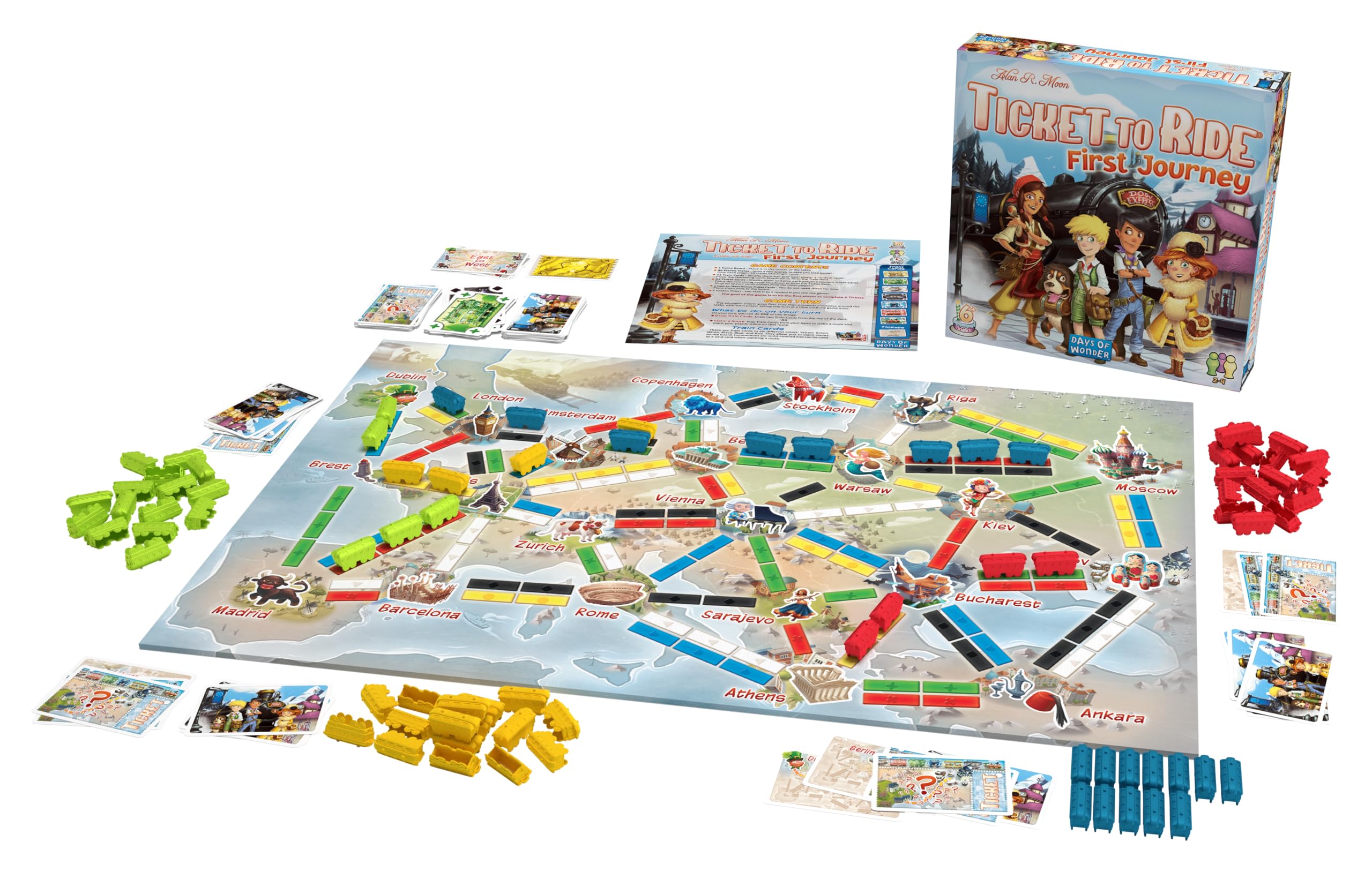 Days of Wonder Ticket to Ride First Journey Europe Board Game 4