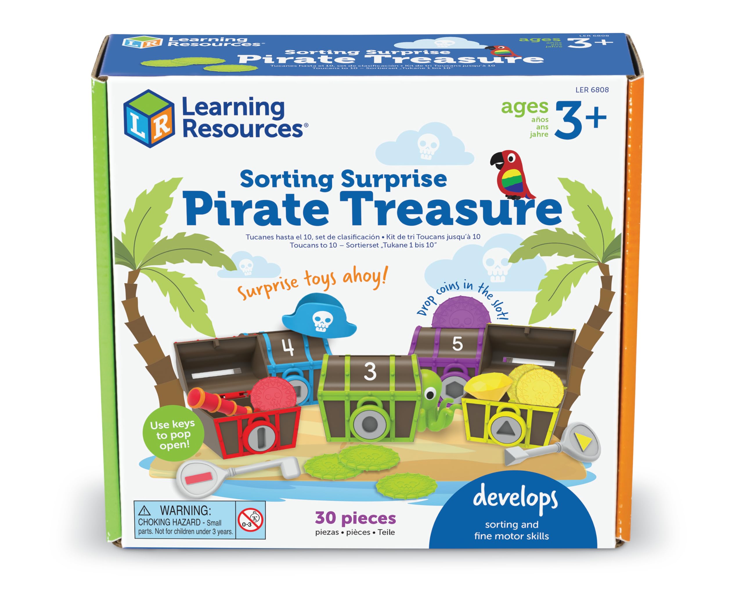 Learning Resources Sorting Surprise Pirate Treasure - Educational Playset for Ages 3+ 8