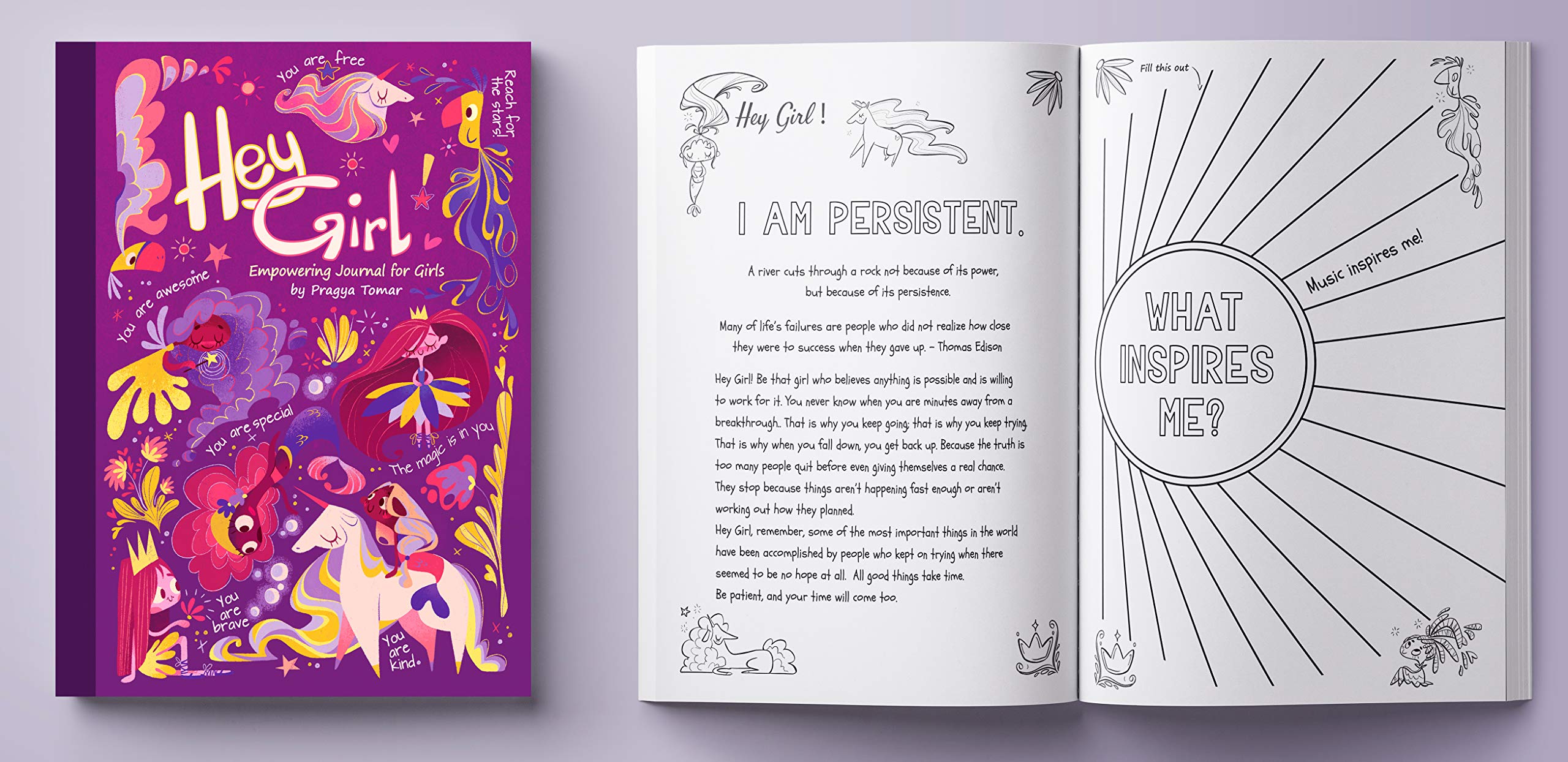 Hey Girl! Empowering Journal for Girls by Pragya Tomar | Gratitude & Mindfulness Paperback 2