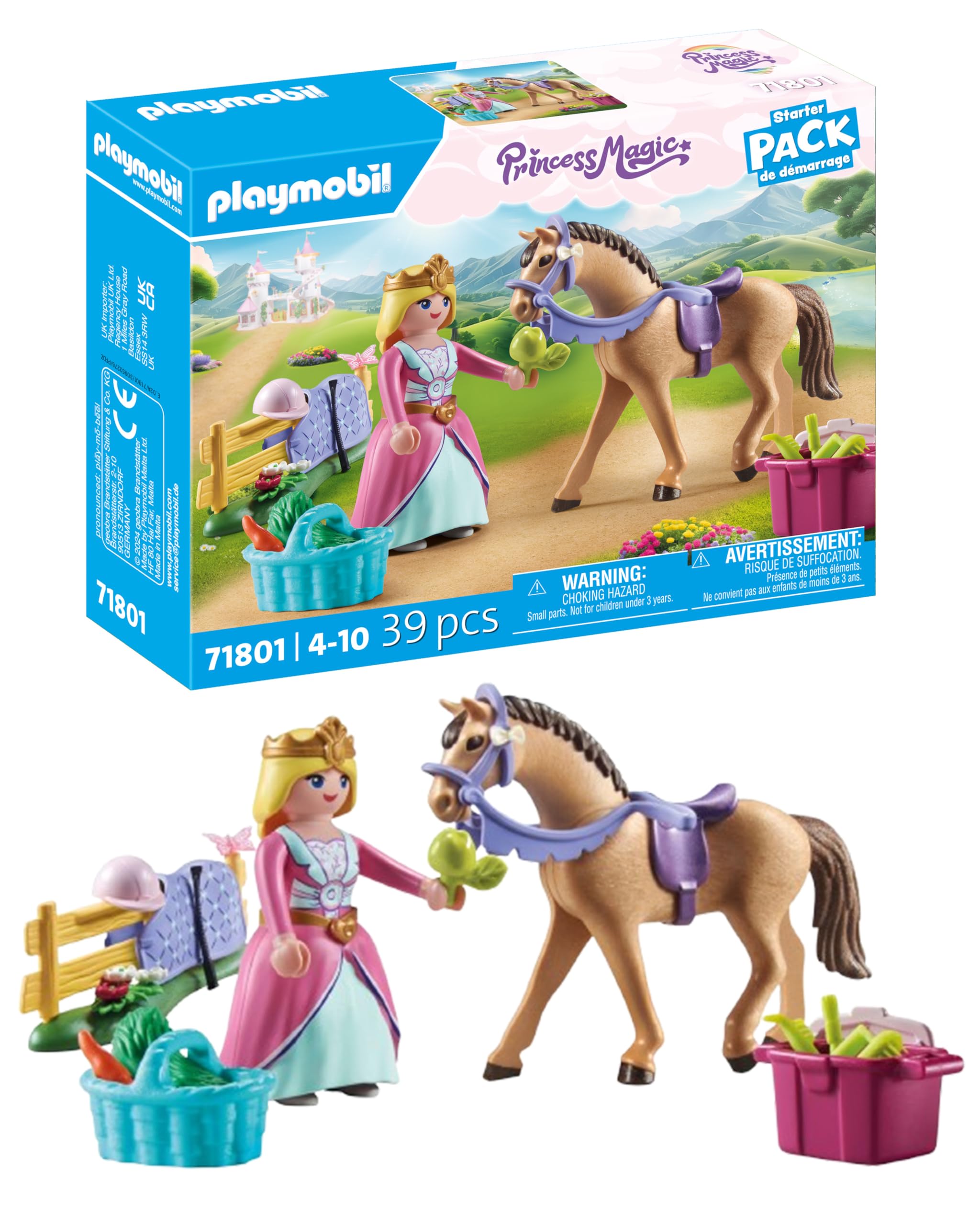 Playmobil Princess Magic - Princess with Horse Playset for Kids 4+