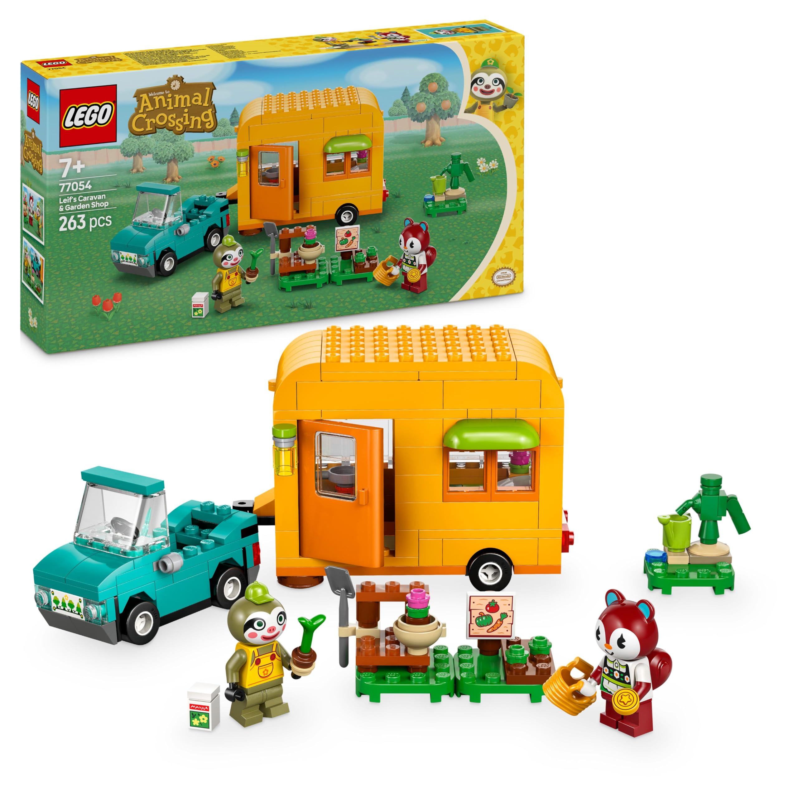 LEGO Animal Crossing Leif’s Caravan & Garden Shop - Building Set for 7+