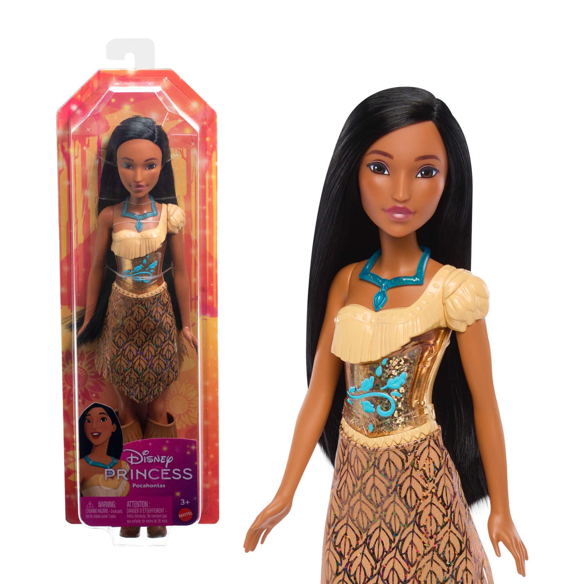 Disney Princess Pocahontas Posable Fashion Doll with Sparkling Outfit and Removable Accessories 7