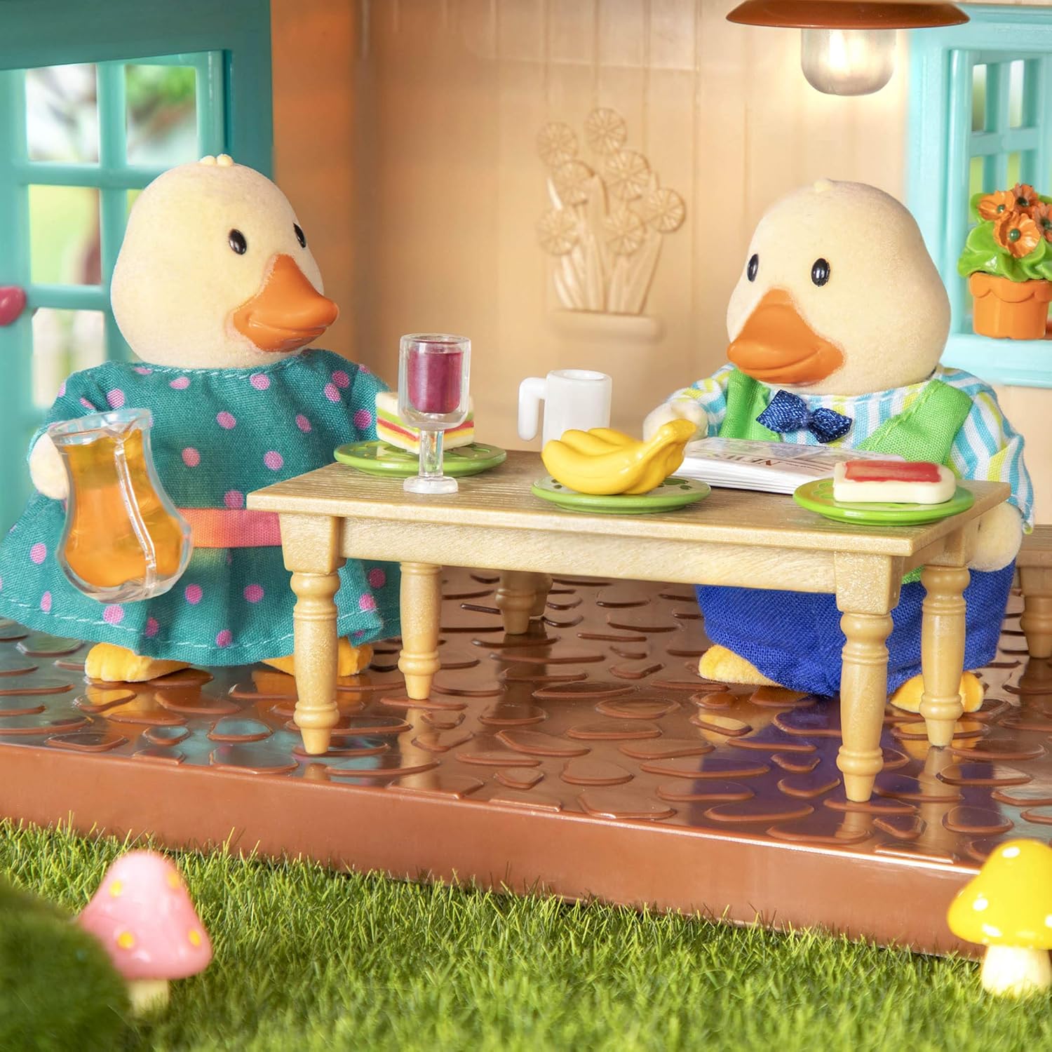 Li'l Woodzeez Quickquack Duck Family – 5pc Set with Miniature Figurines & Storybook – Imaginative Play for Kids 3+ 4