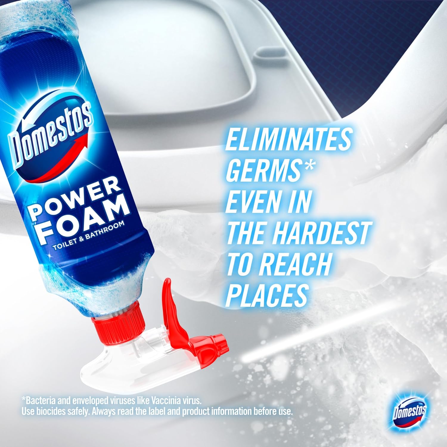Domestos - Power Foam Arctic Fresh Toilet & Bathroom Cleaner Spray 6