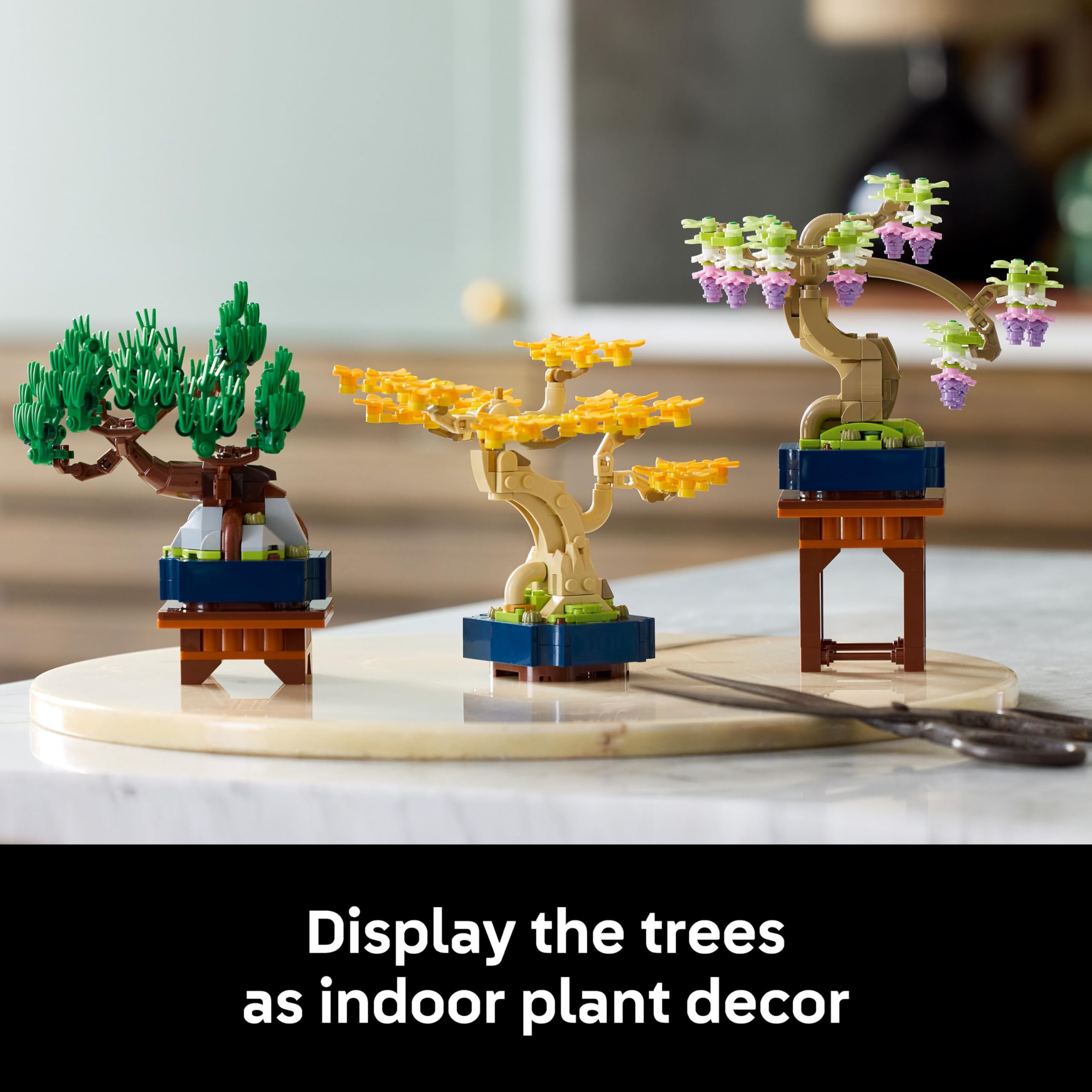 LEGO Botanicals Mini Bonsai Trees - Ginkgo, Black Pine & Wisteria - 709 Piece Building Set for Adults 7