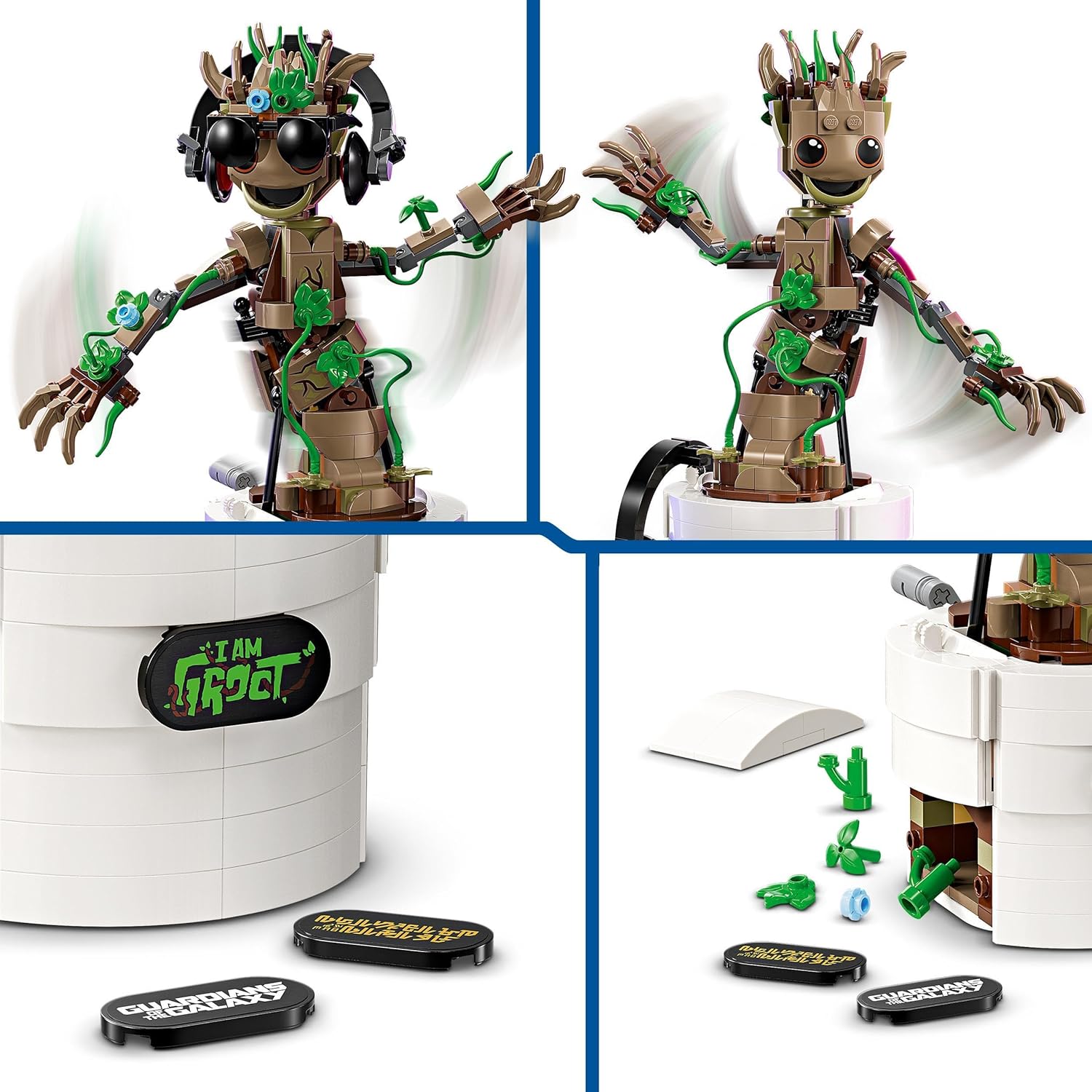 LEGO Marvel Dancing Groot Buildable Action Figure - Interactive Posable Toy with Handle-Activated Dance Function 6