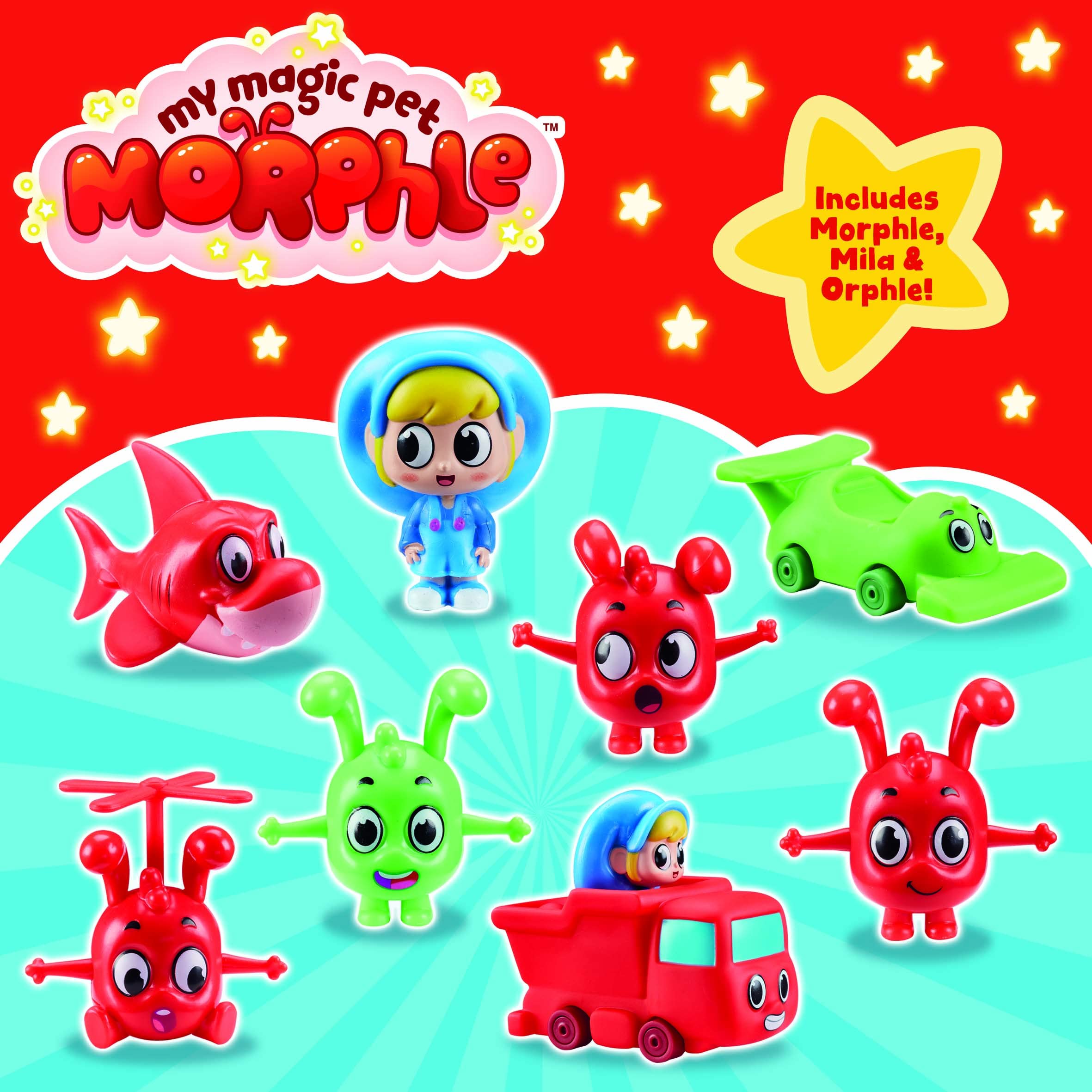 MEGA MORPHLE Figure and Vehicle Playset - 6-Piece Action Figures with Mini Vehicles for Toddlers 5