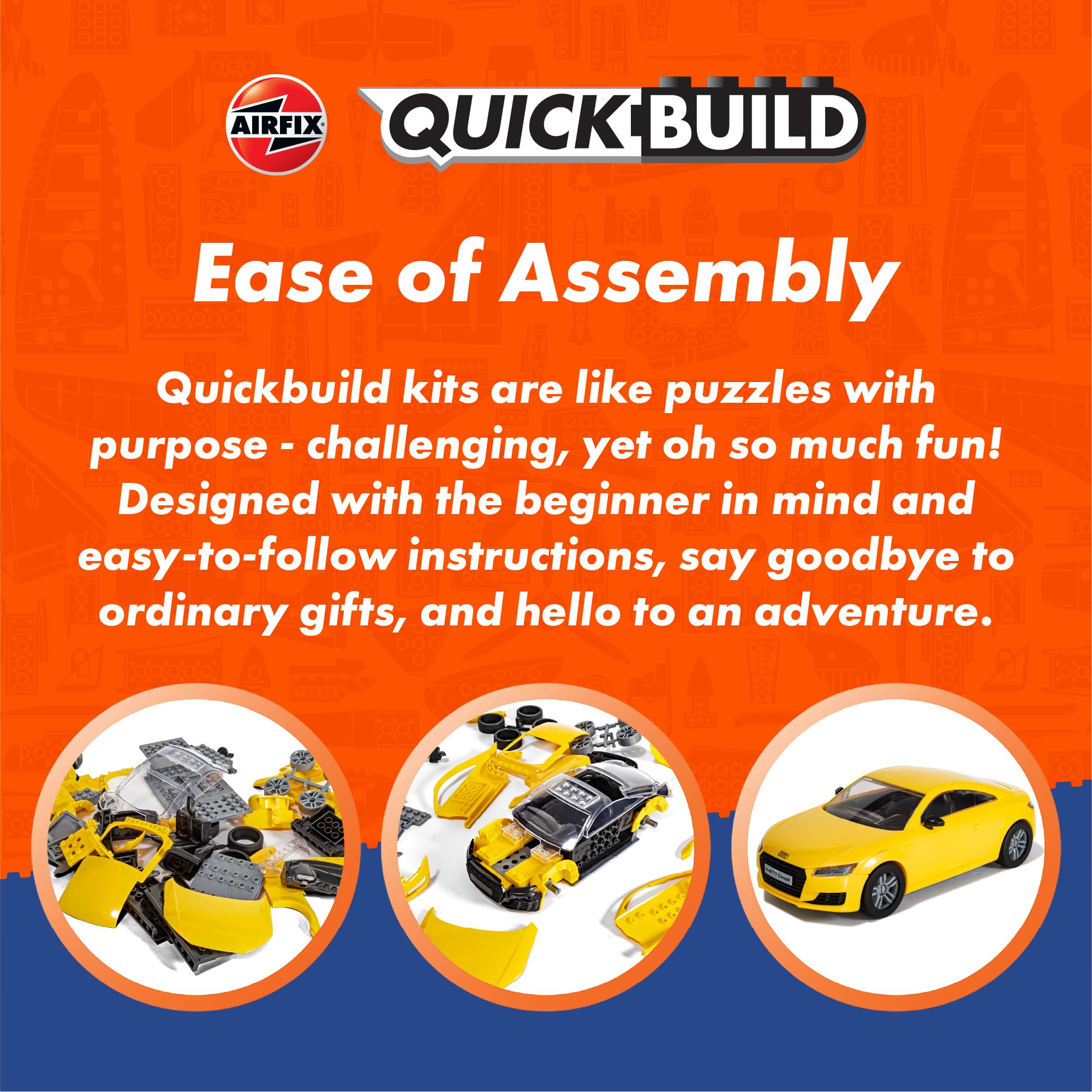 Airfix QUICKBUILD P-51D Mustang Model Kit - Snap Together Plastic Aircraft Model for Kids 8+ 8