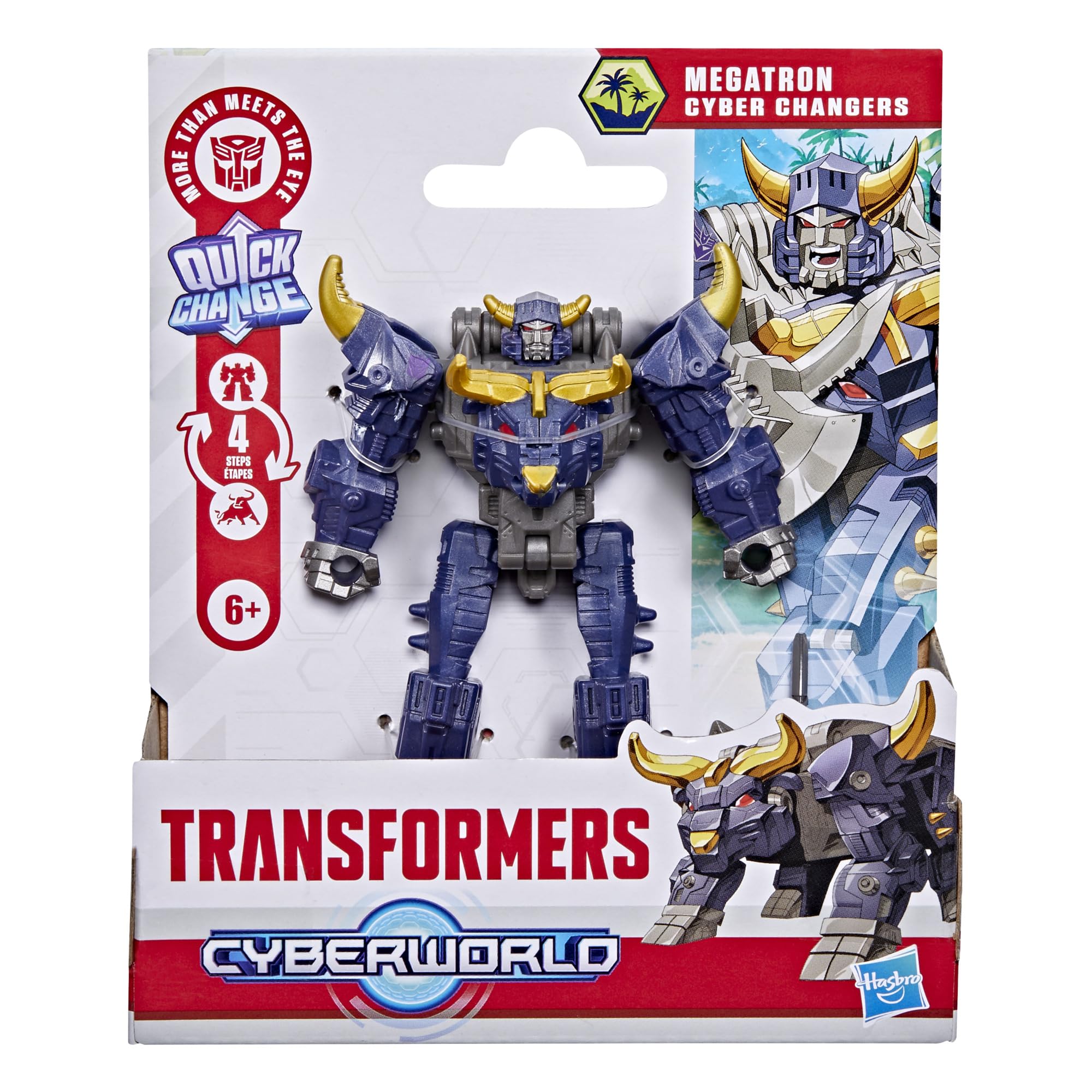 Transformers Megatron Cyberworld Changers Action Figure - 4-Inch, Robot to Tank Conversion | Ages 6+