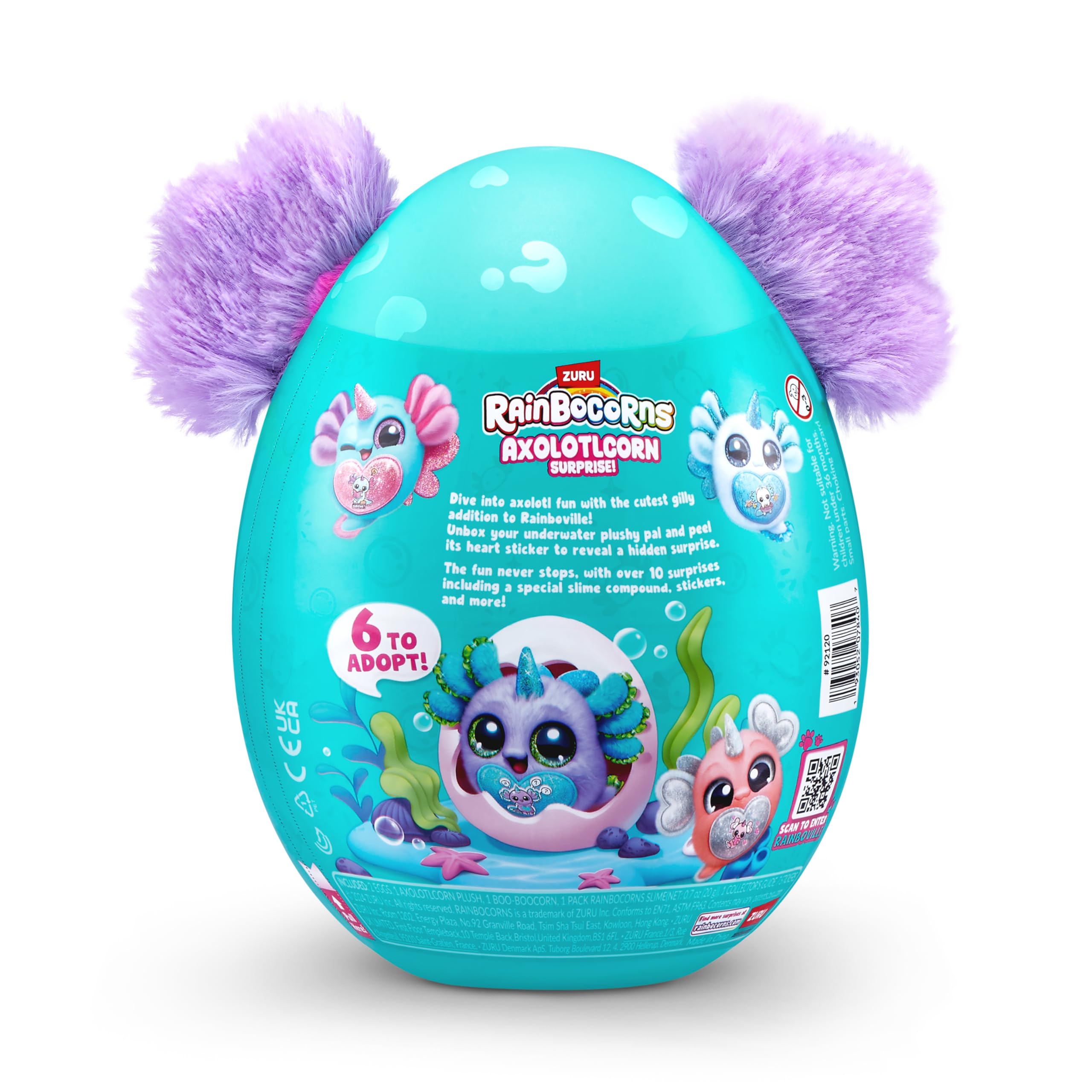 Rainbocorns Axolotlcorn Surprise by ZURU - Collectible Plush Toy with 10 Surprises, Ages 3+ 4